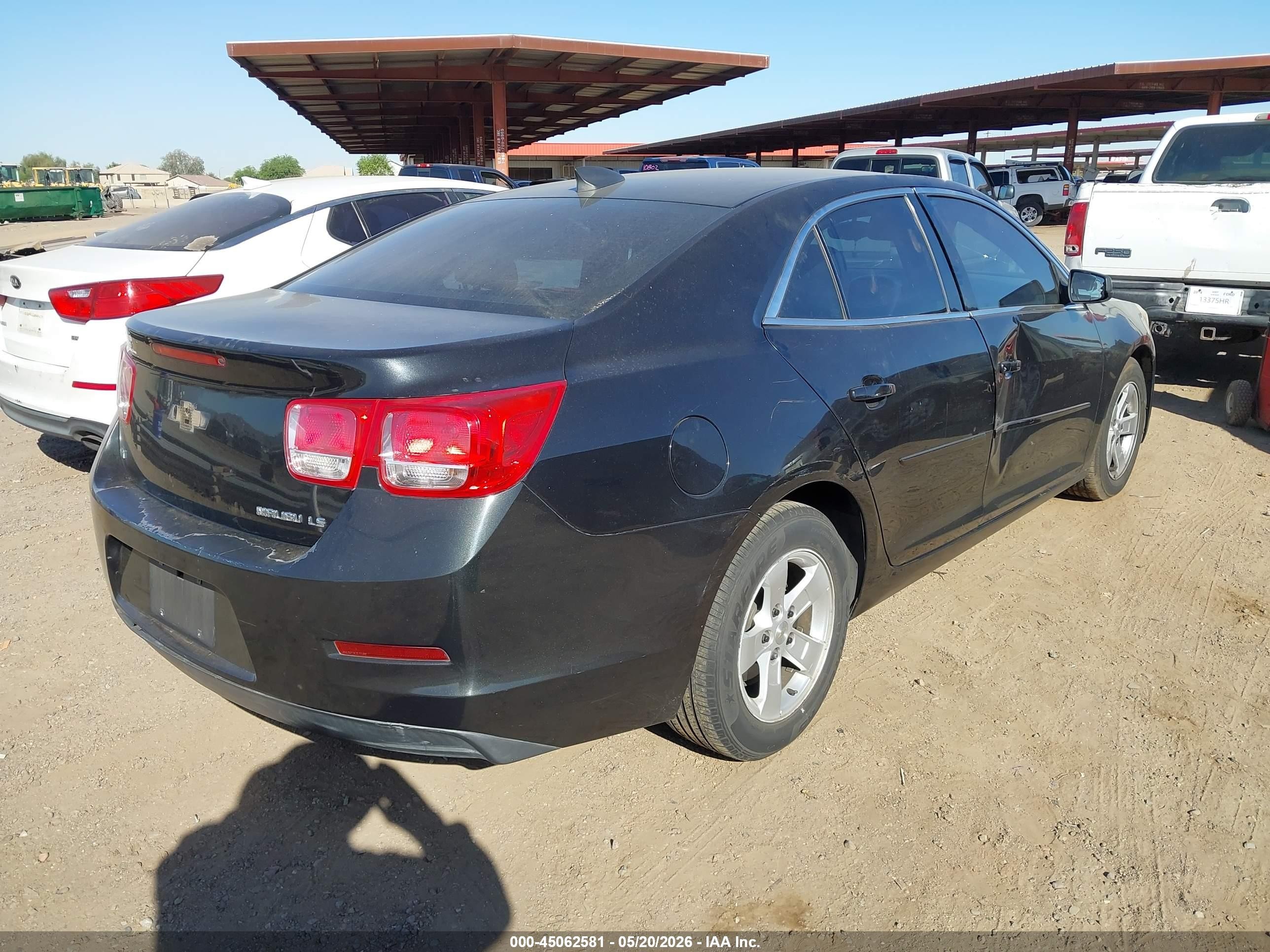2015 Chevrolet Malibu Ls Black vin: 1G11B5SL1FF220670