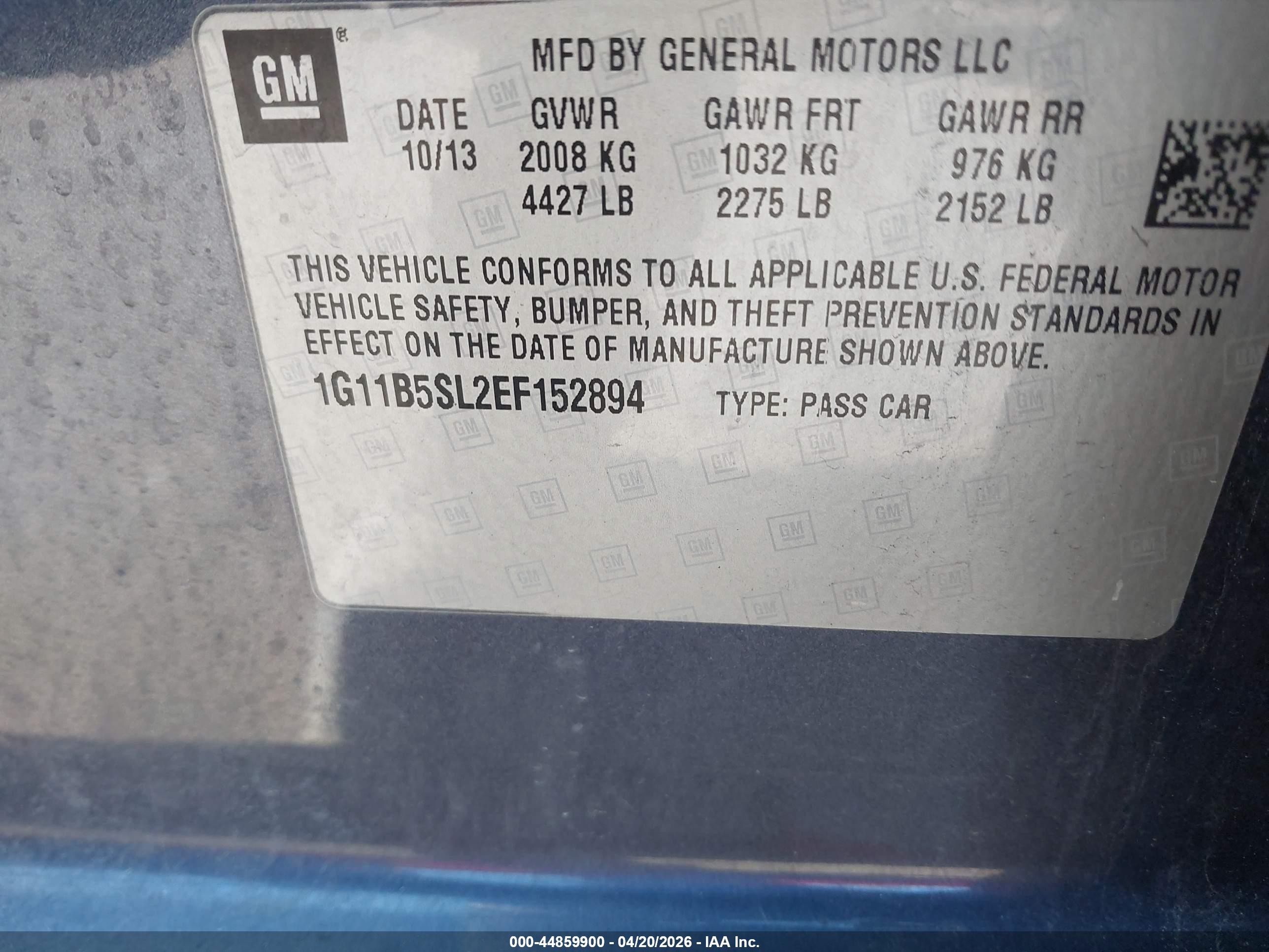 2014 Chevrolet Malibu 1ls Blue vin: 1G11B5SL2EF152894