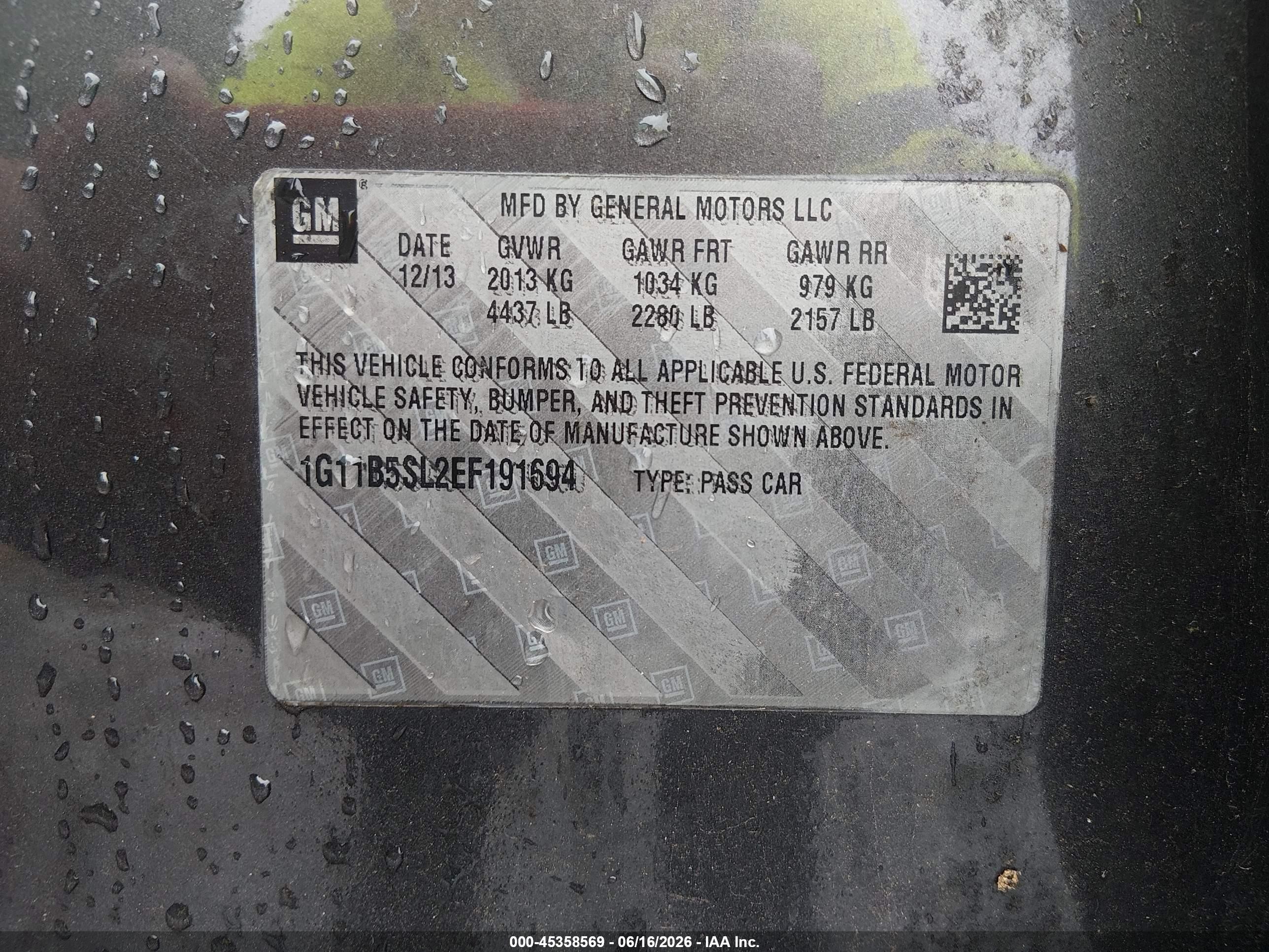 2014 Chevrolet Malibu 1ls Gray vin: 1G11B5SL2EF191694