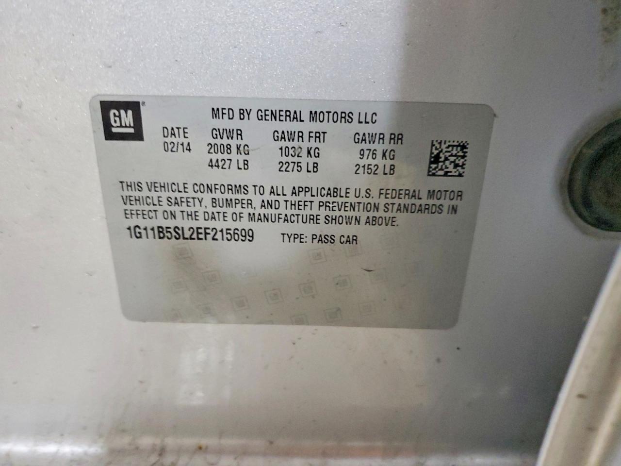 2014 Chevrolet Malibu Ls Серебряный vin: 1G11B5SL2EF215699