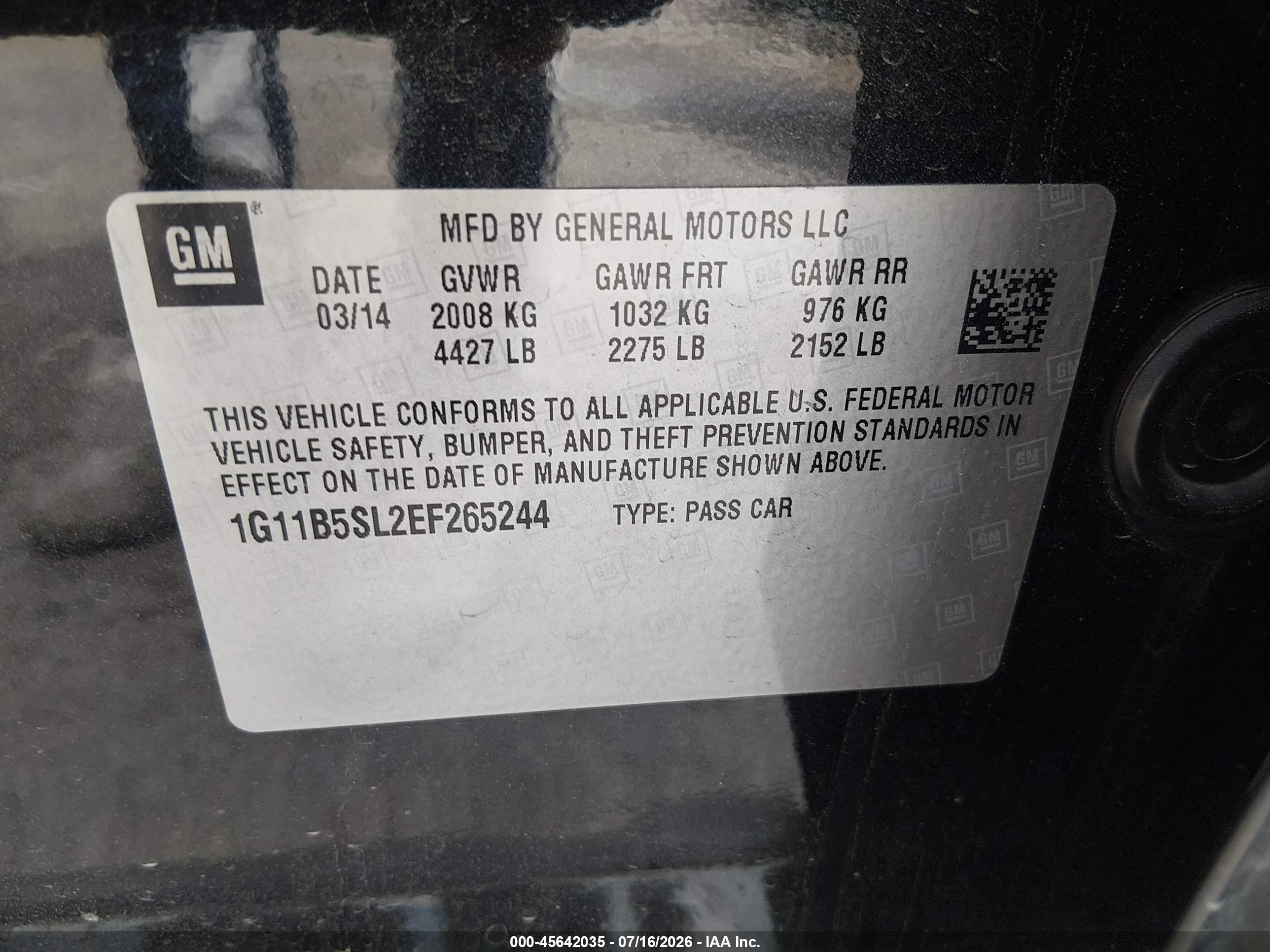 2014 Chevrolet Malibu 1ls Black vin: 1G11B5SL2EF265244