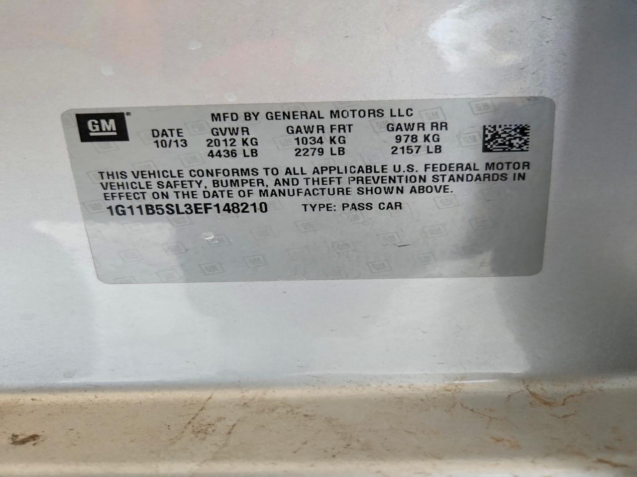 2014 Chevrolet Malibu Ls Silver vin: 1G11B5SL3EF148210