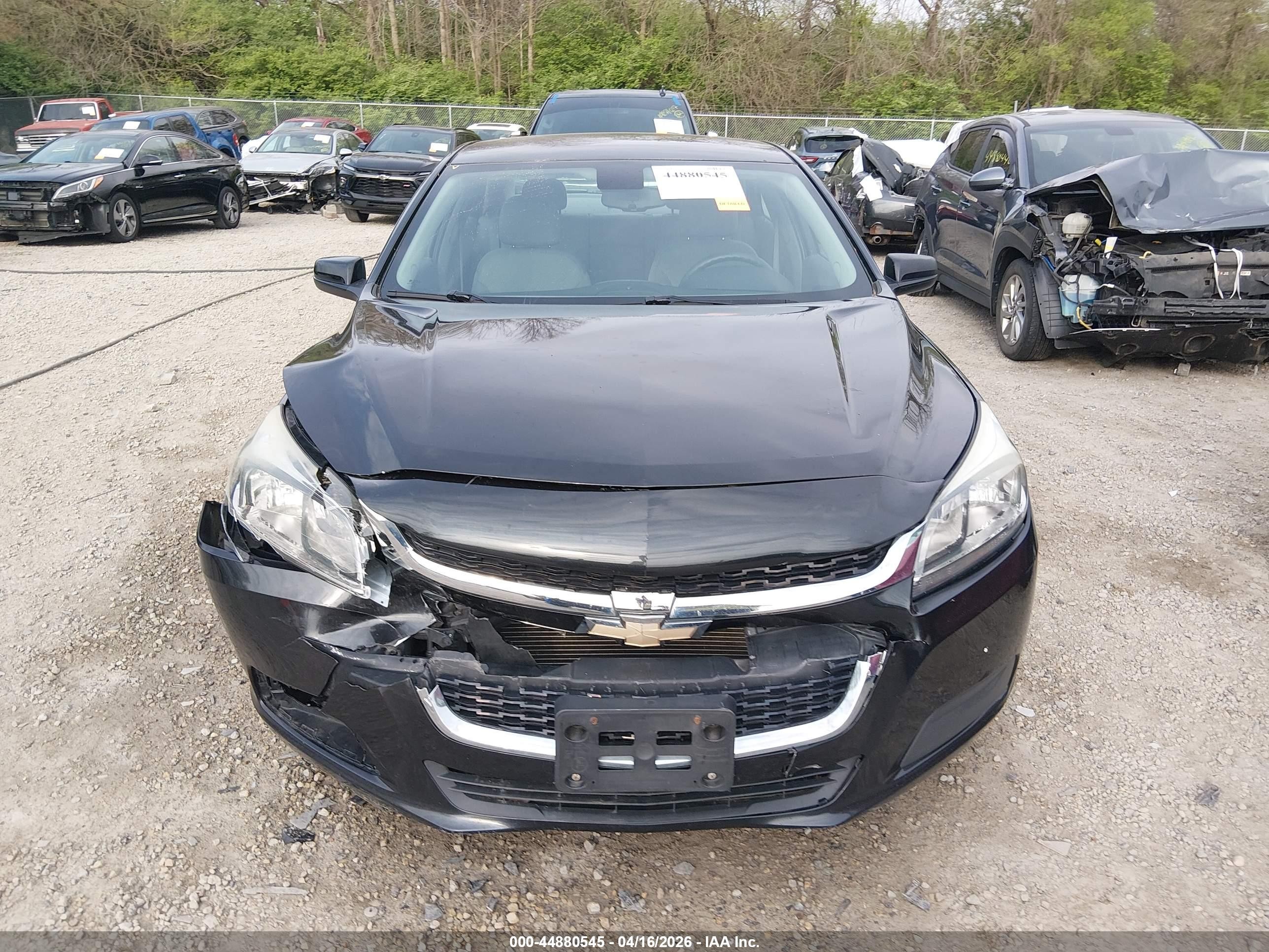 2015 Chevrolet Malibu Ls Black vin: 1G11B5SL3FF198817