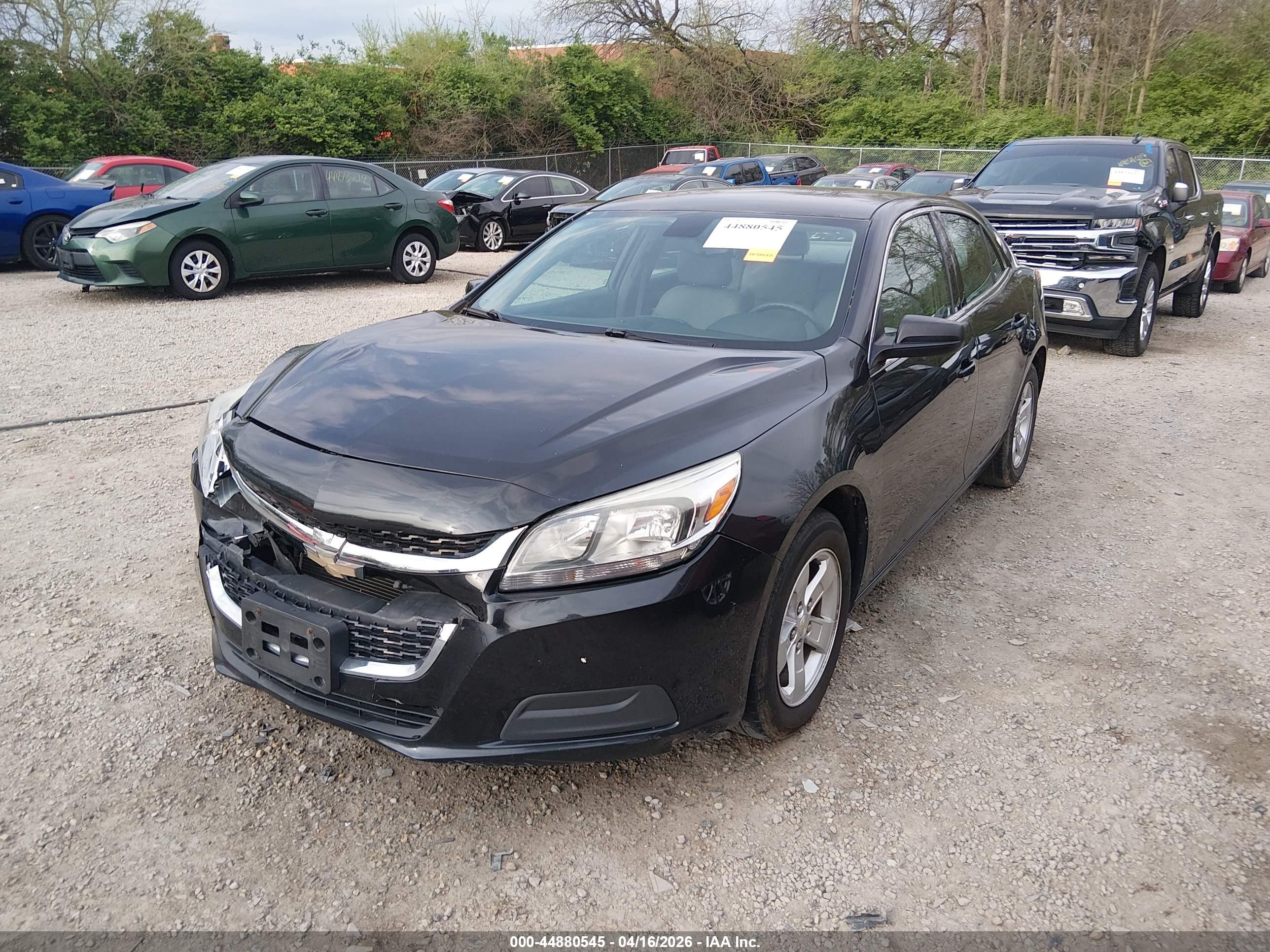 2015 Chevrolet Malibu Ls Black vin: 1G11B5SL3FF198817