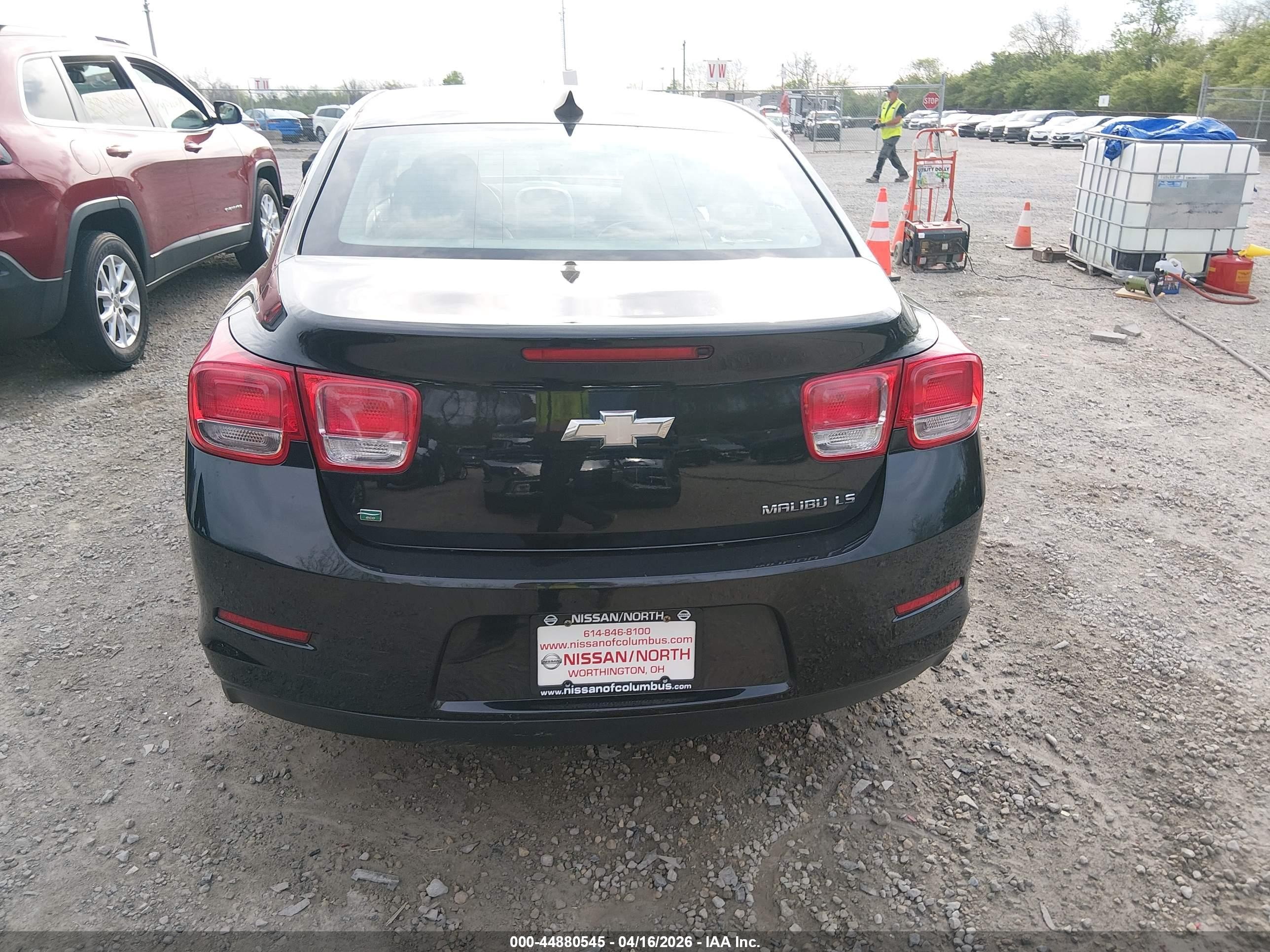 2015 Chevrolet Malibu Ls Black vin: 1G11B5SL3FF198817
