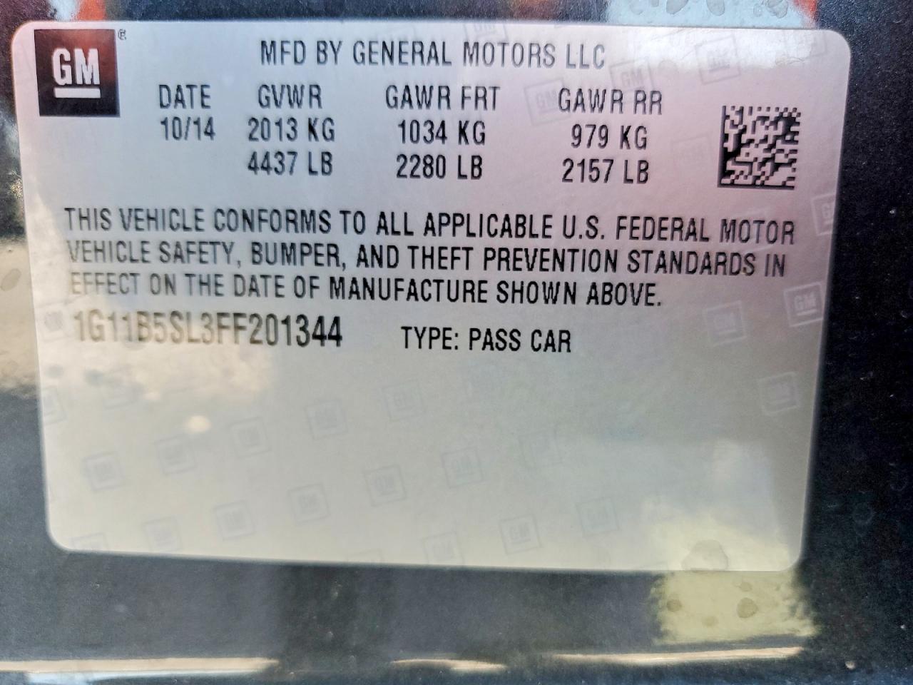 2015 Chevrolet Malibu Ls Gray vin: 1G11B5SL3FF201344