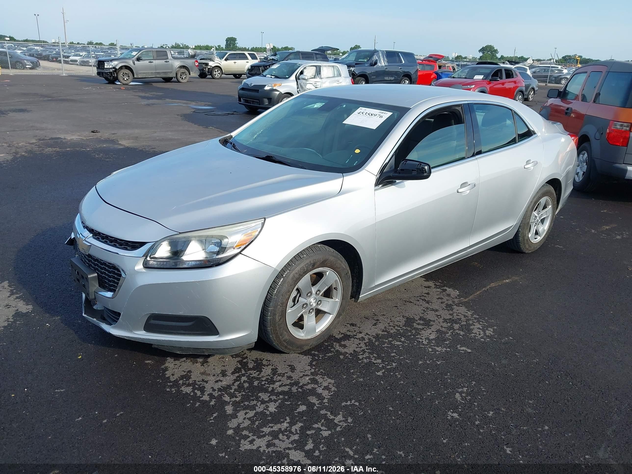 2015 Chevrolet Malibu Ls Silver vin: 1G11B5SL3FF273080