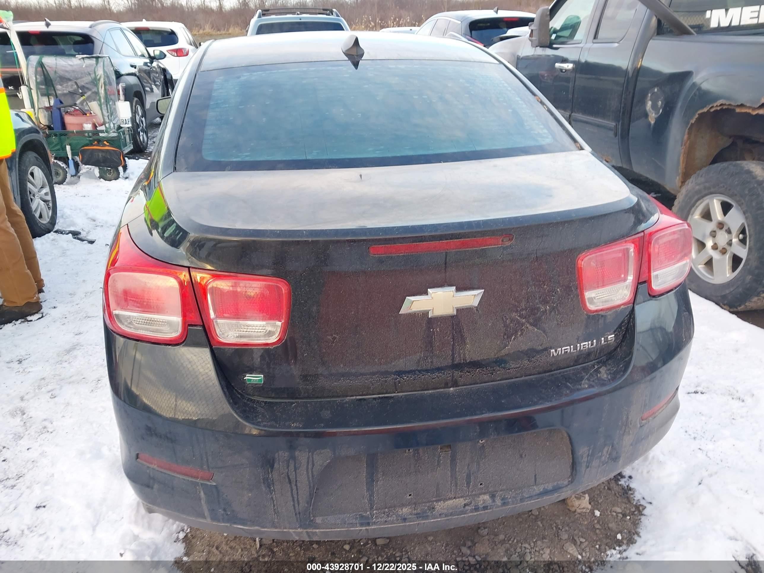 2015 Chevrolet Malibu Ls Black vin: 1G11B5SL3FF304635