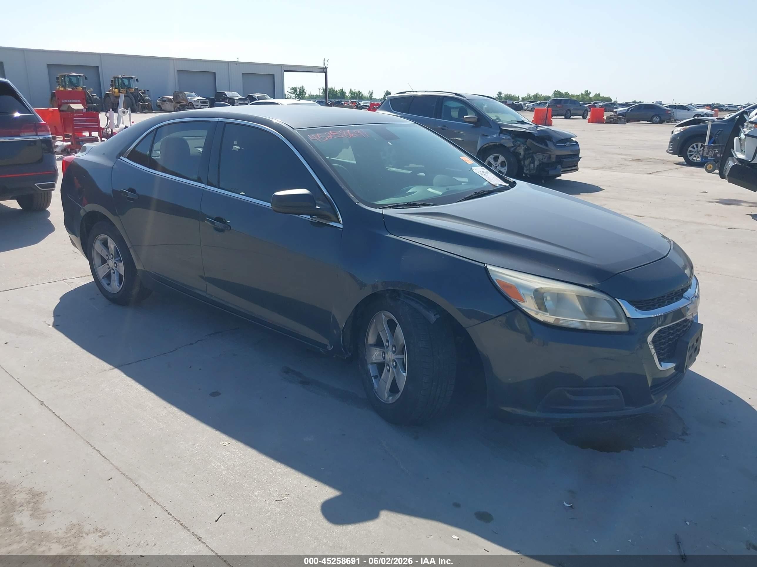 2015 Chevrolet Malibu Ls Gray vin: 1G11B5SL4FF187700