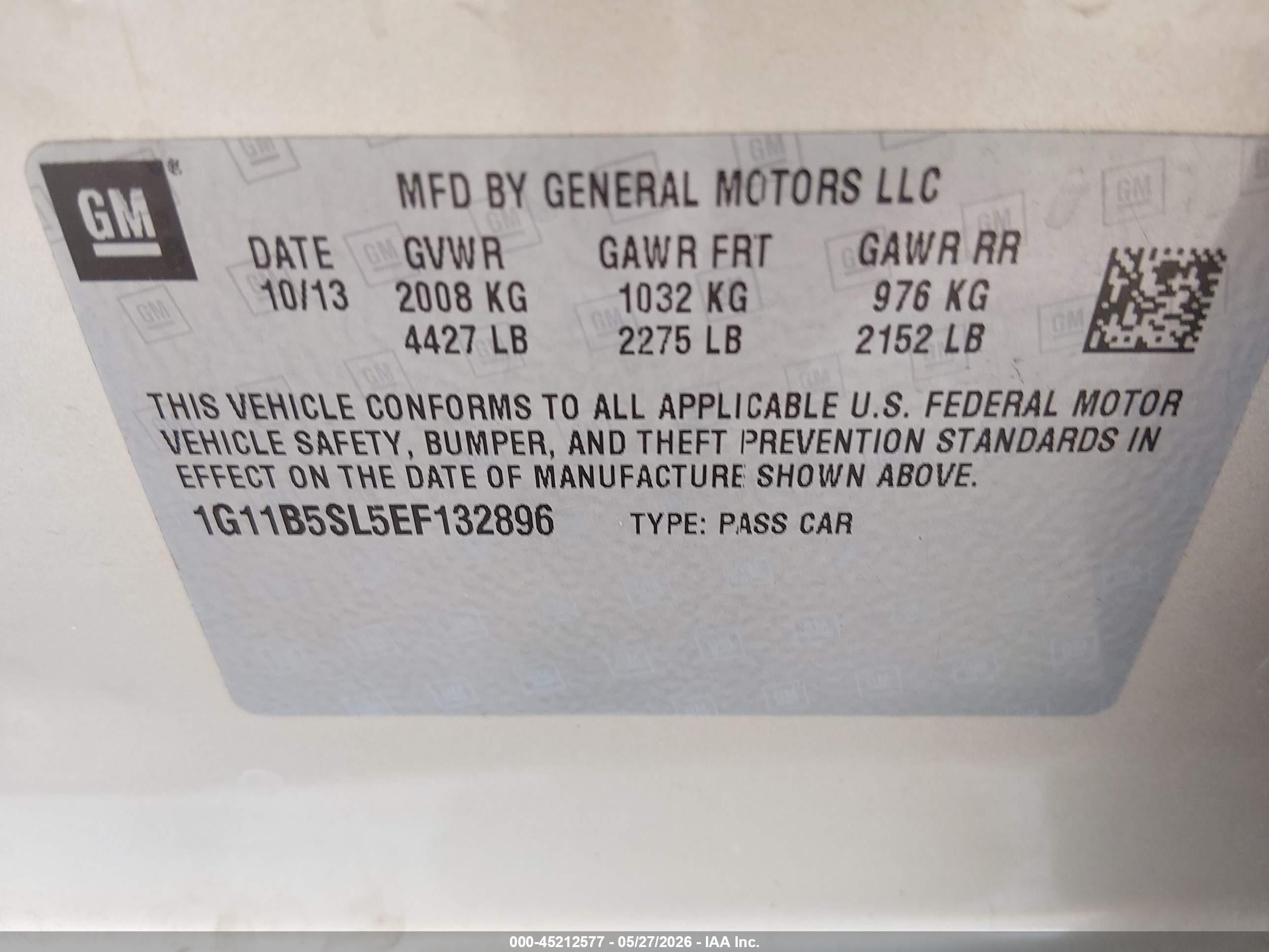 2014 Chevrolet Malibu 1ls Beige vin: 1G11B5SL5EF132896