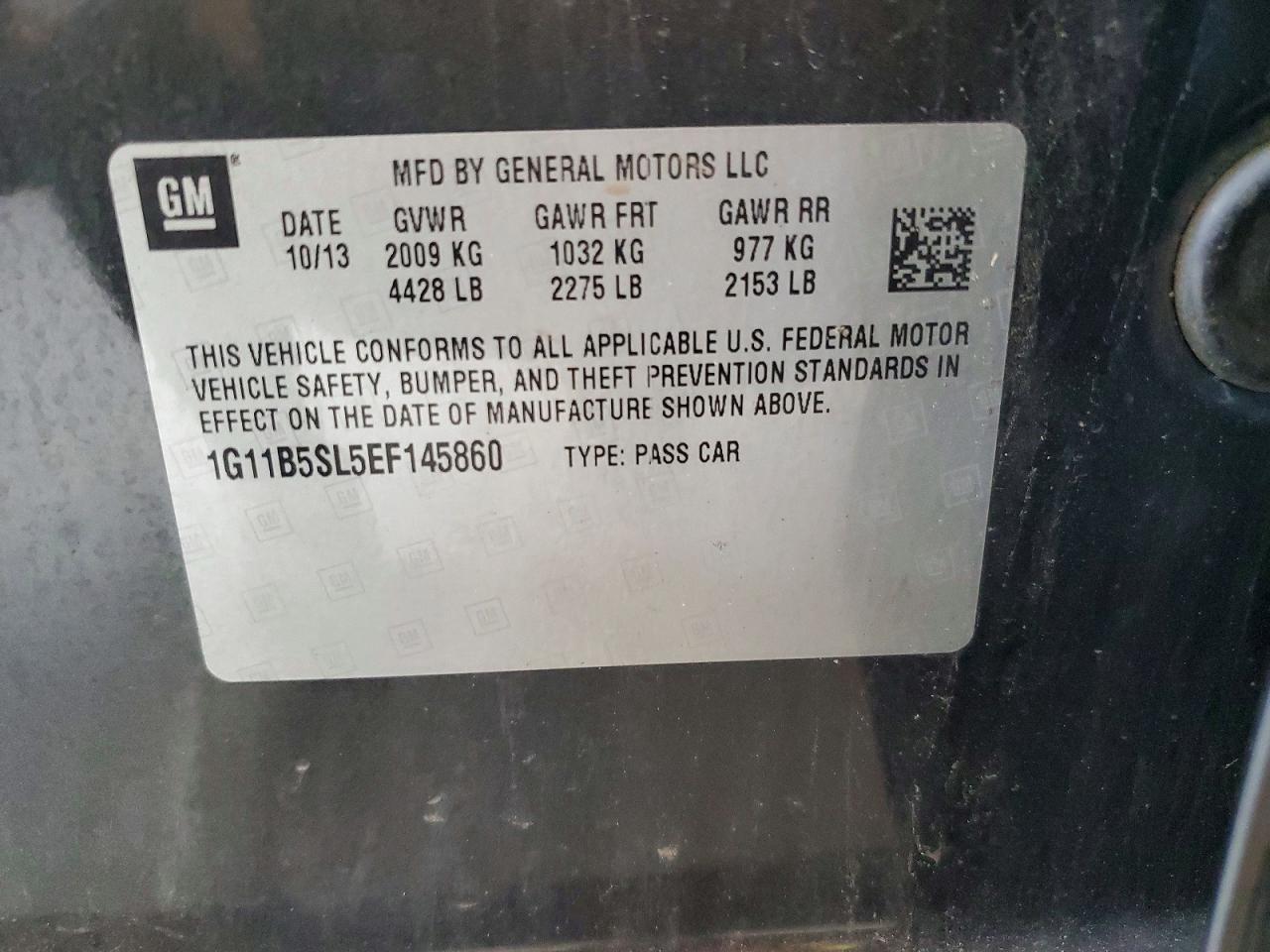 2014 Chevrolet Malibu Ls Черный vin: 1G11B5SL5EF145860