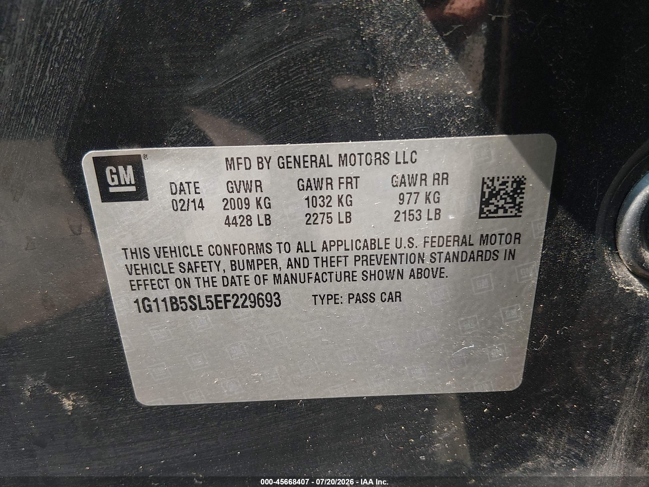 2014 Chevrolet Malibu 1ls Gray vin: 1G11B5SL5EF229693