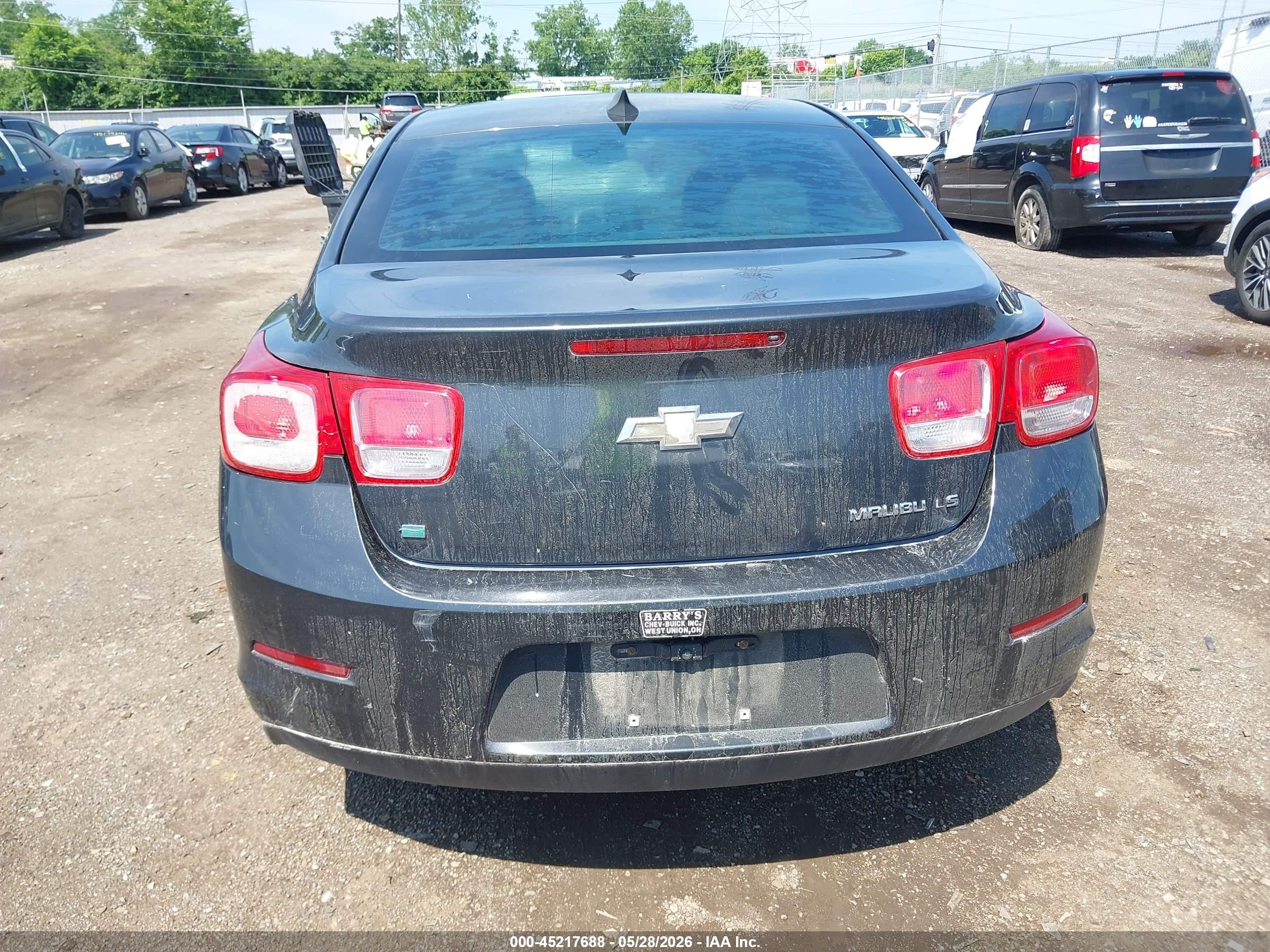 2015 Chevrolet Malibu Ls Gray vin: 1G11B5SL5FF229520