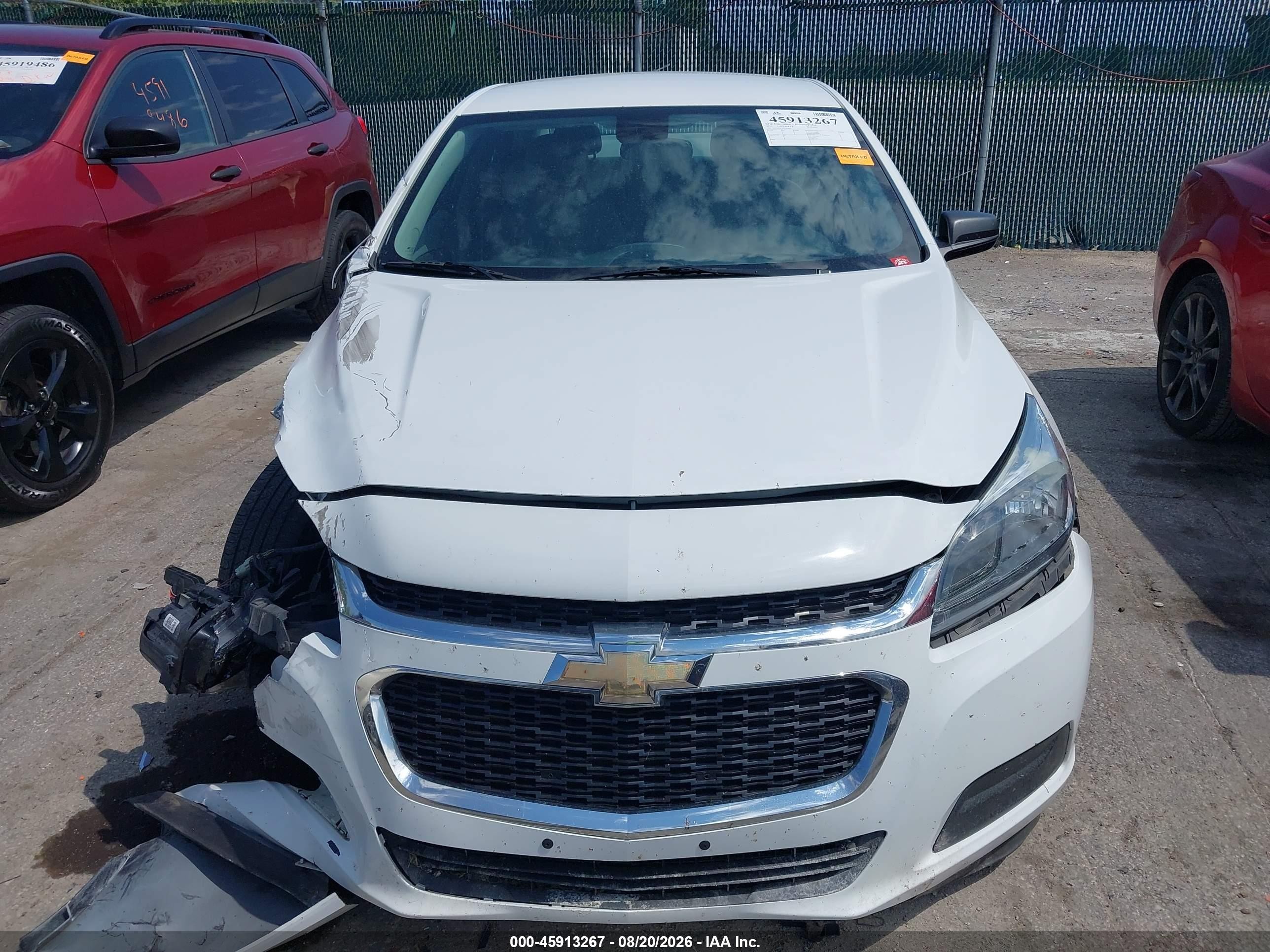 2015 Chevrolet Malibu Ls White vin: 1G11B5SL5FF241652