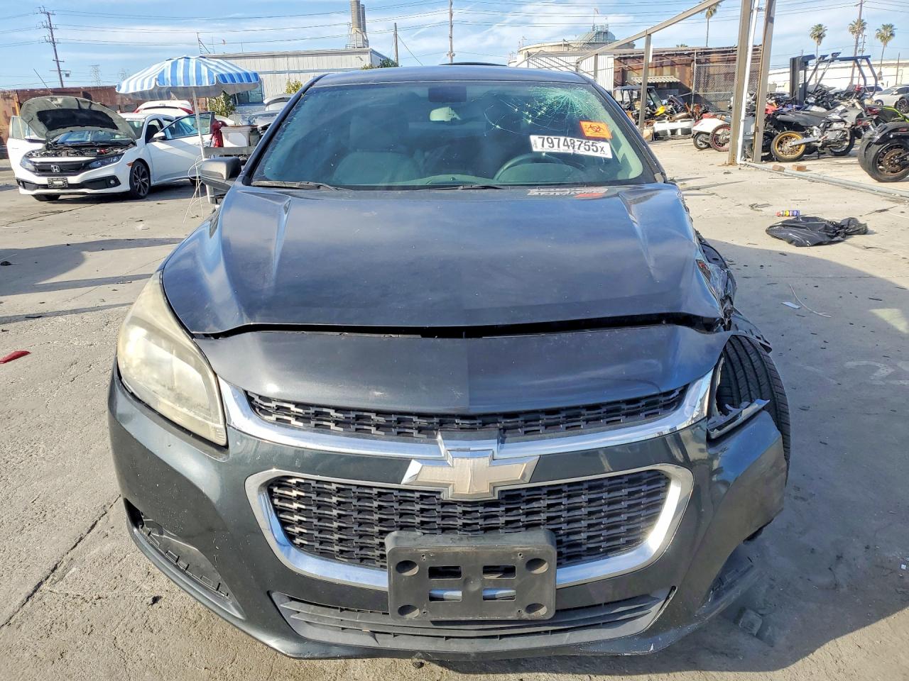 2014 Chevrolet Malibu Ls Gray vin: 1G11B5SL6EF140327