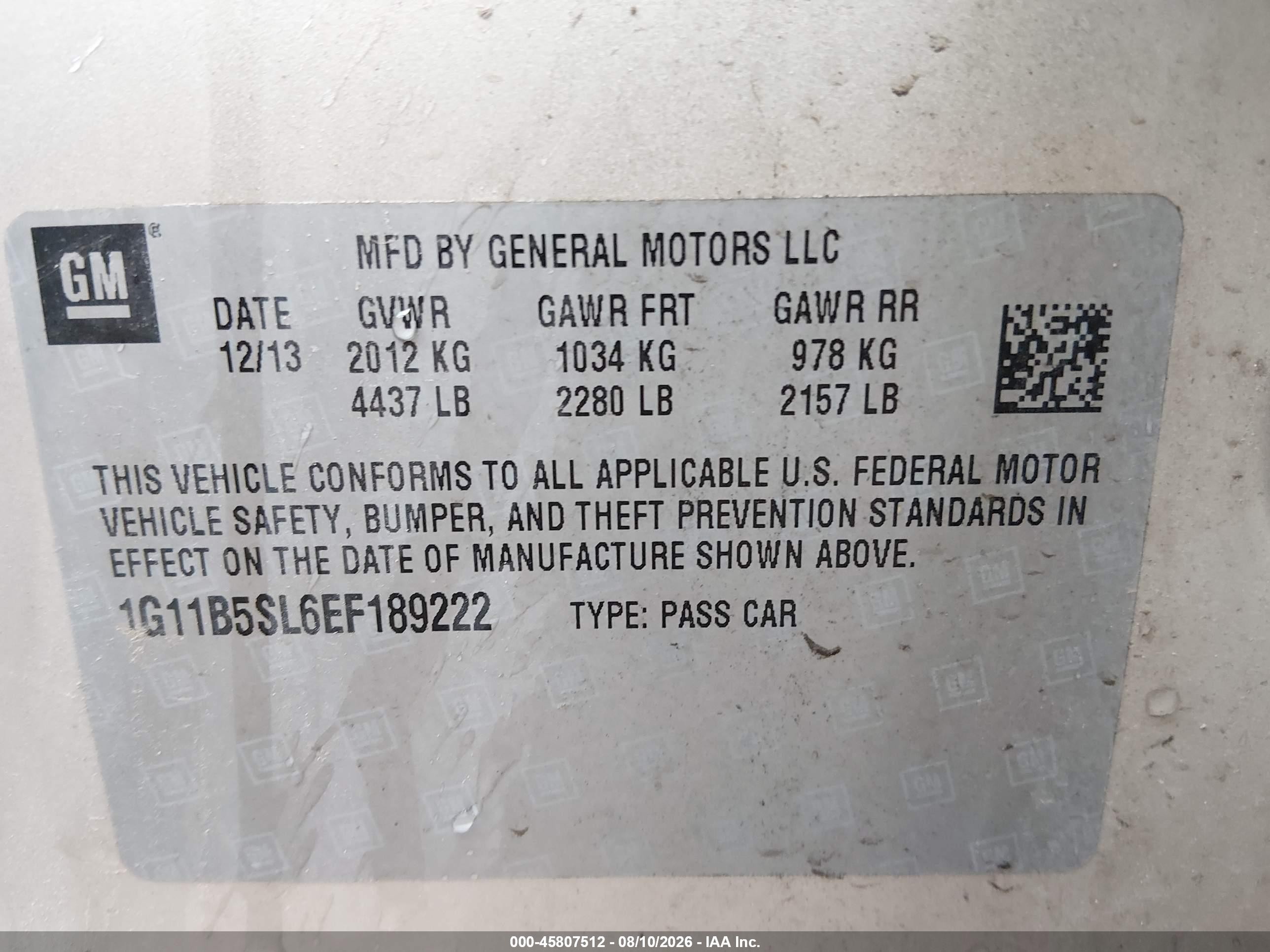 2014 Chevrolet Malibu 1ls Gold vin: 1G11B5SL6EF189222