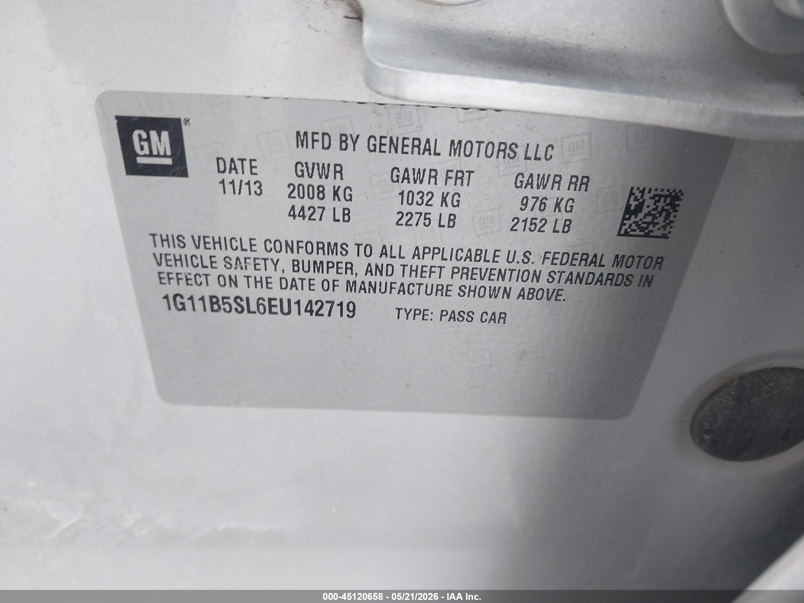 2014 Chevrolet Malibu 1ls Серебряный vin: 1G11B5SL6EU142719