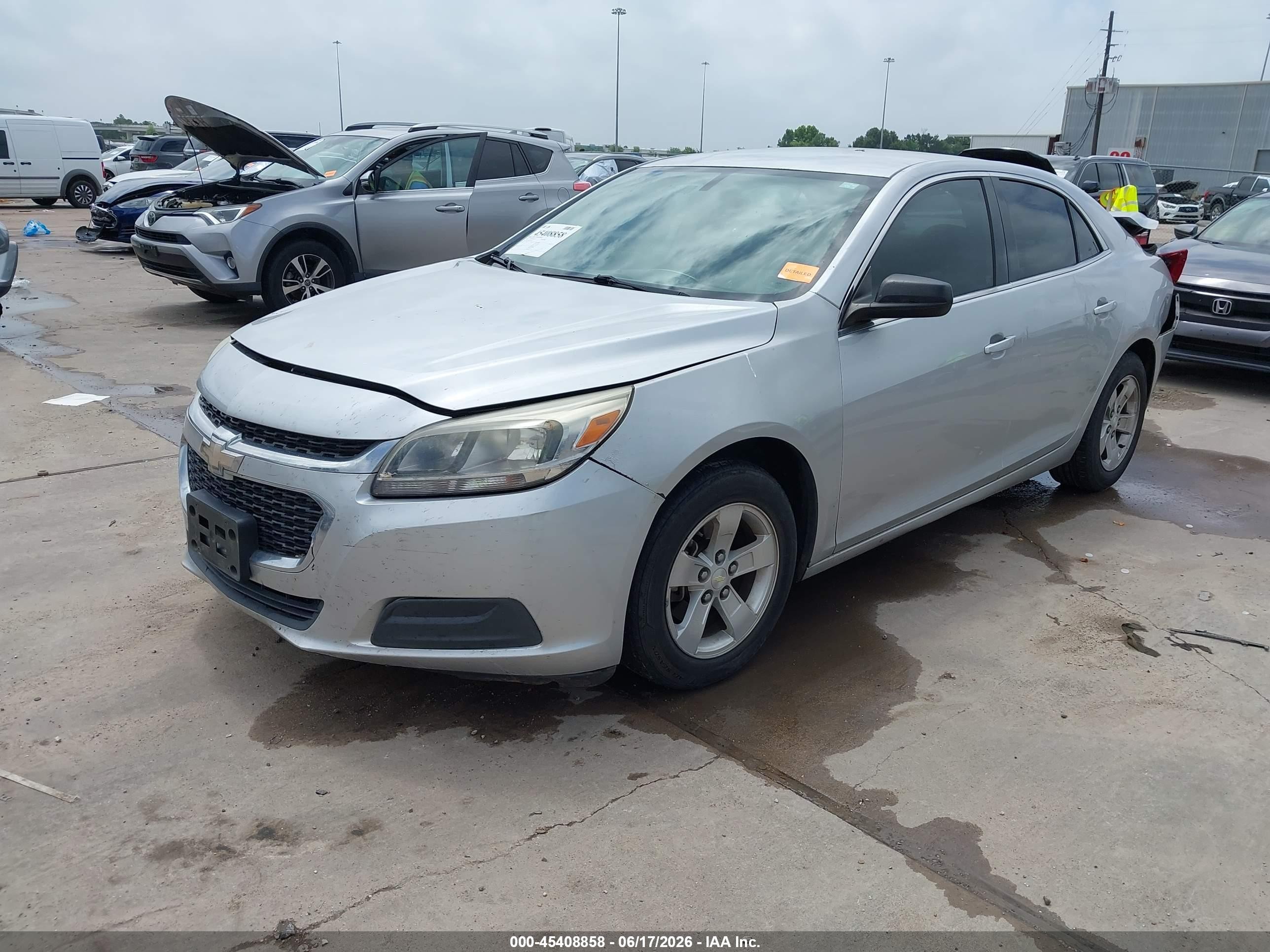 2015 Chevrolet Malibu Ls Gray vin: 1G11B5SL6FF277561