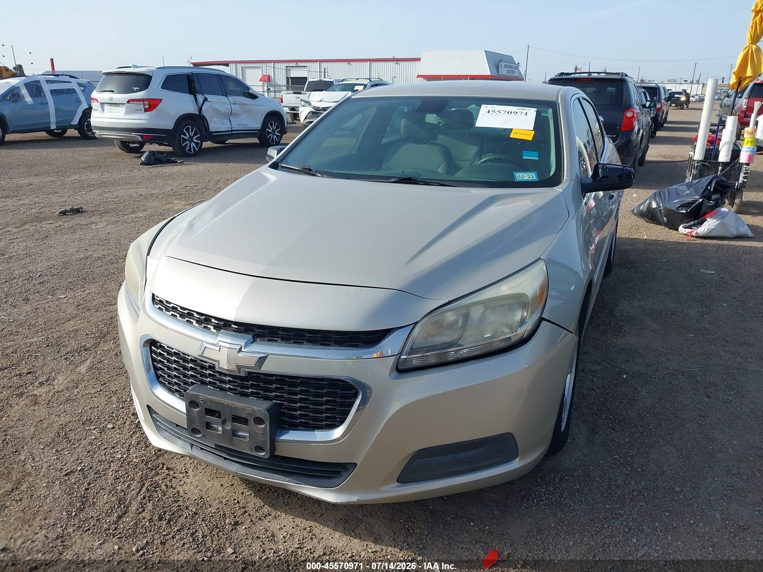 2015 Chevrolet Malibu Ls Brown vin: 1G11B5SL6FF284865
