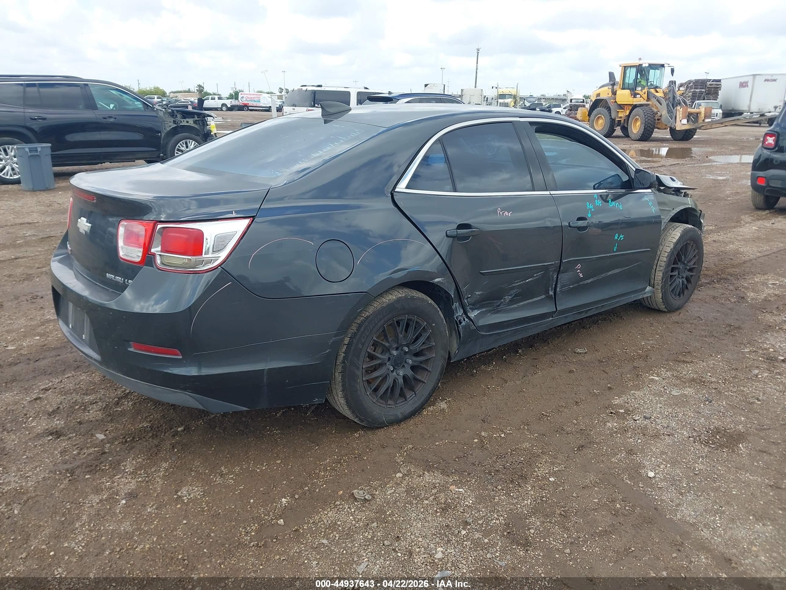 2015 Chevrolet Malibu Ls Black vin: 1G11B5SL6FF298684