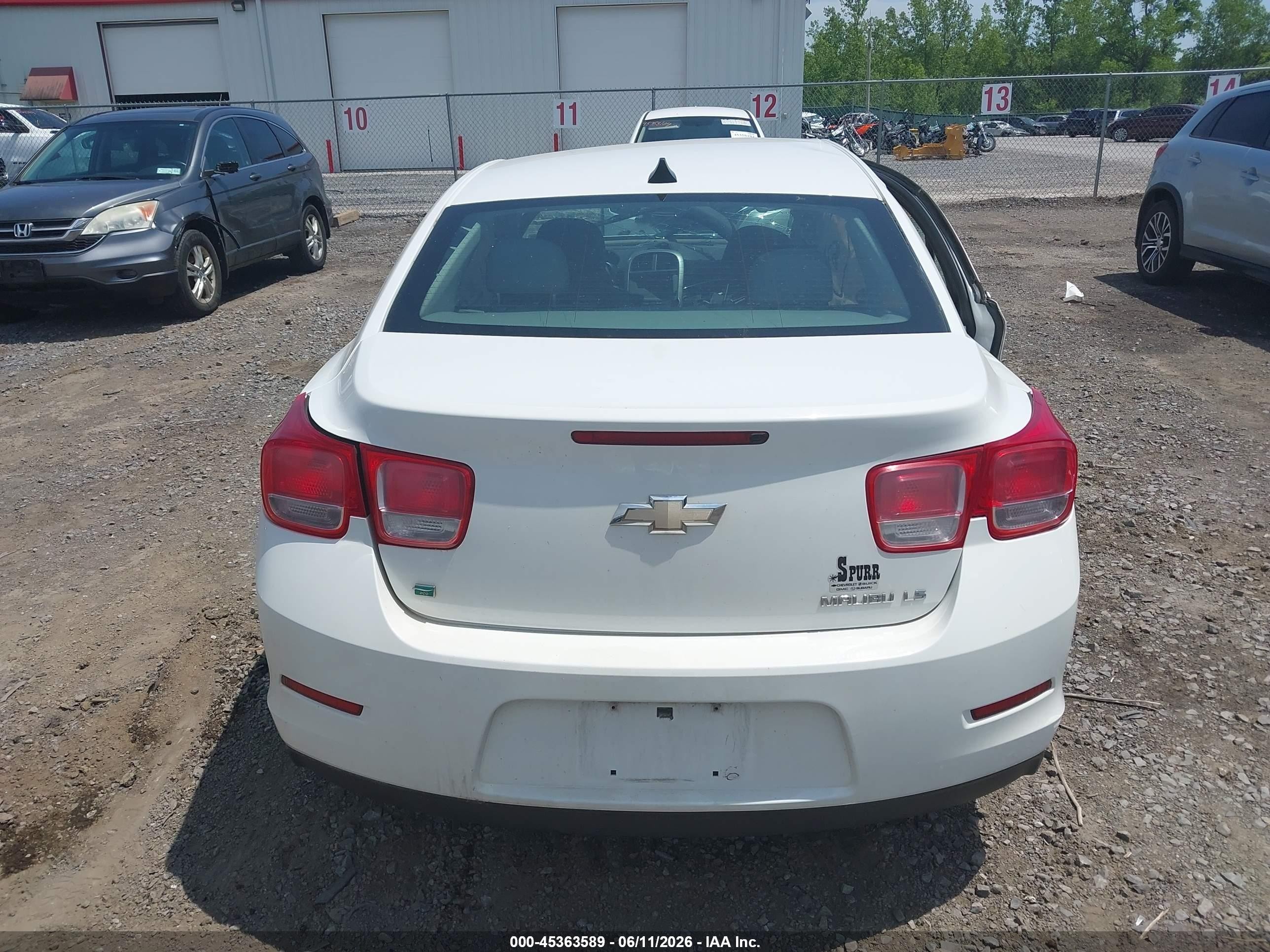 2014 Chevrolet Malibu 1ls White vin: 1G11B5SL7EF290463