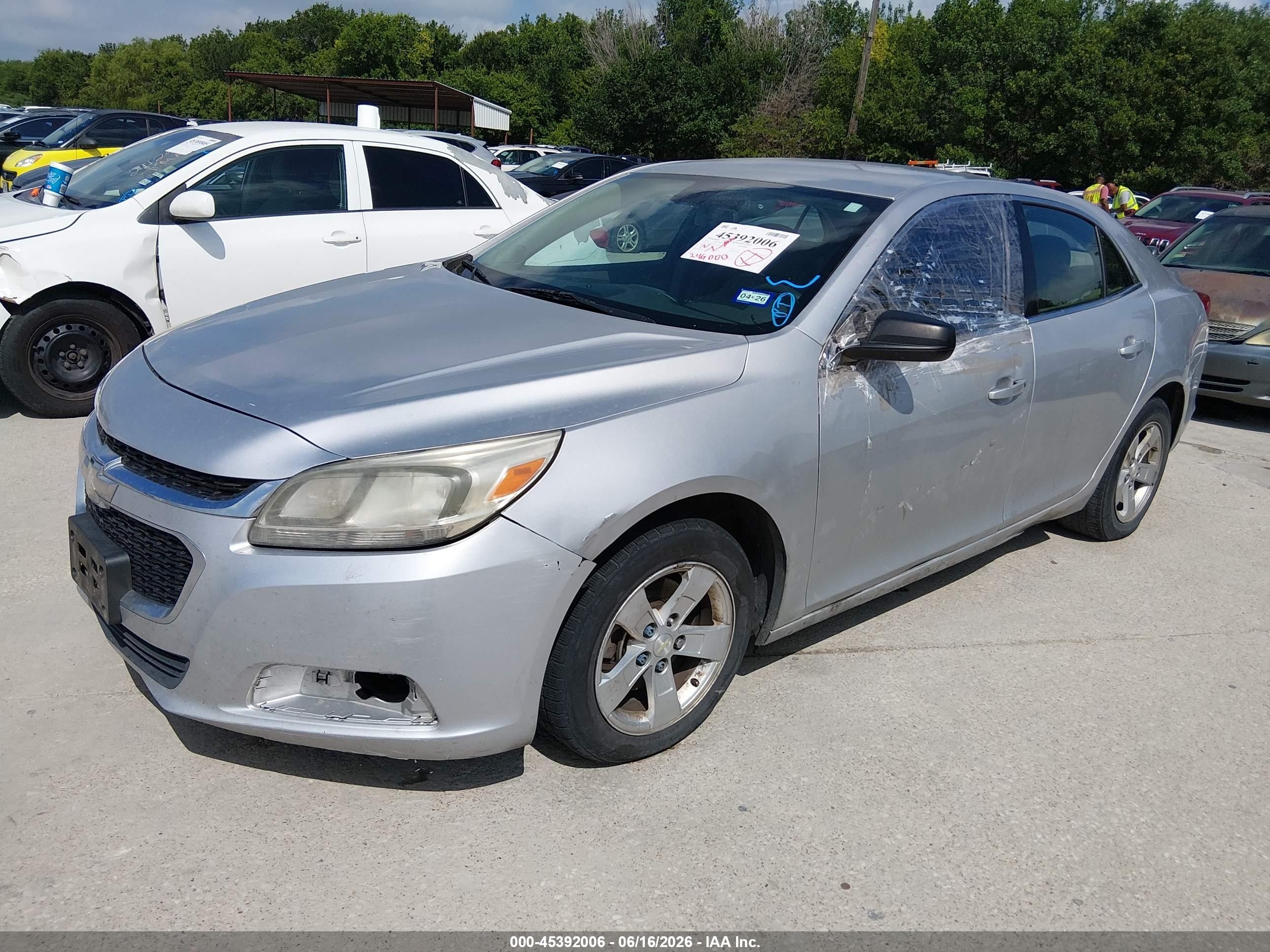 2015 Chevrolet Malibu Ls Gray vin: 1G11B5SL7FF115535