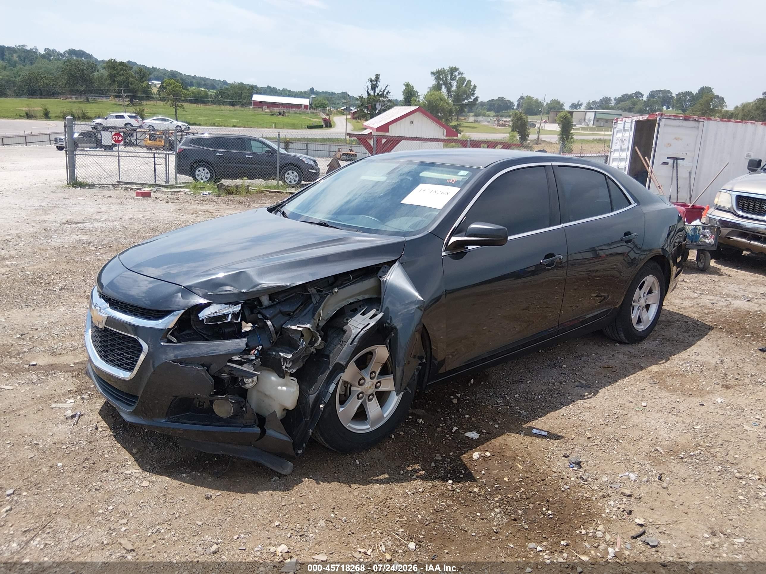 2015 Chevrolet Malibu Ls Gray vin: 1G11B5SL7FF150513