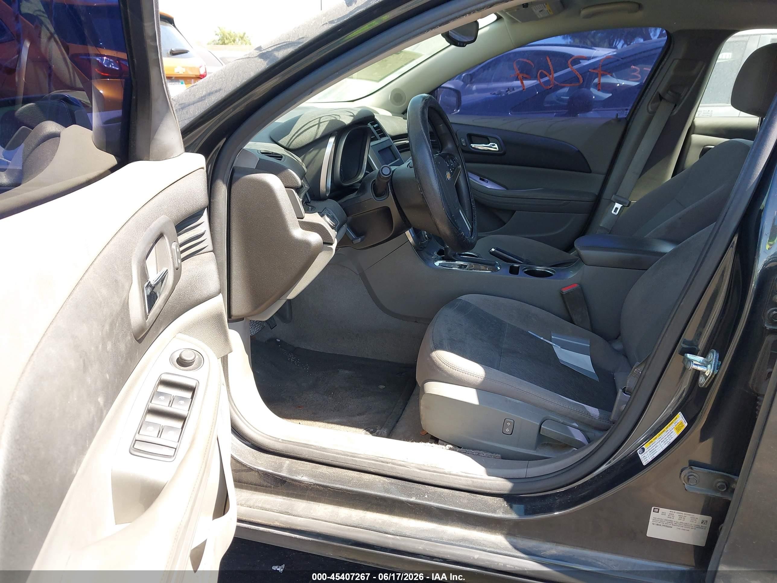 2015 Chevrolet Malibu Ls Black vin: 1G11B5SL7FF268304
