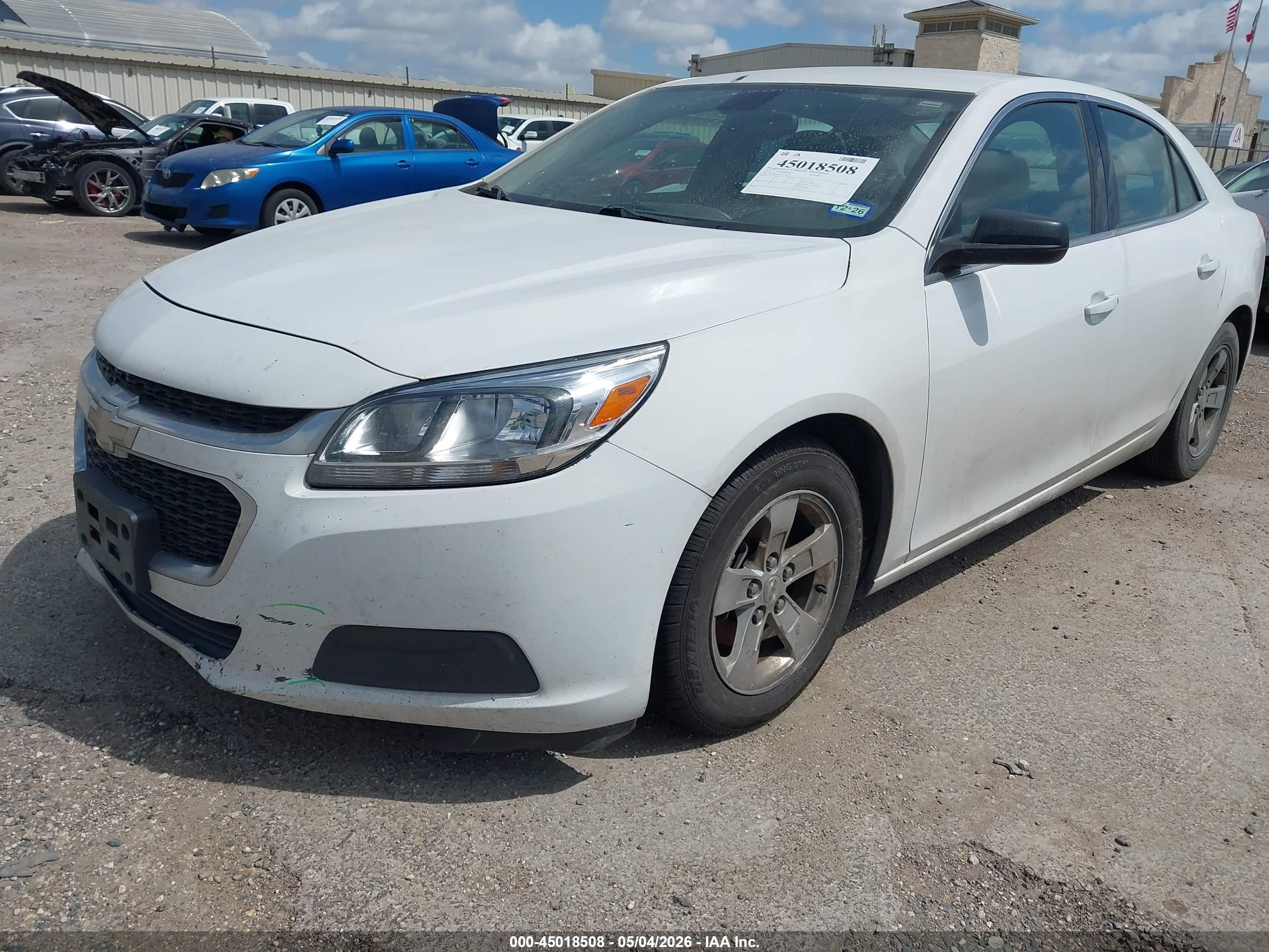 2015 Chevrolet Malibu Ls White vin: 1G11B5SL7FF310826
