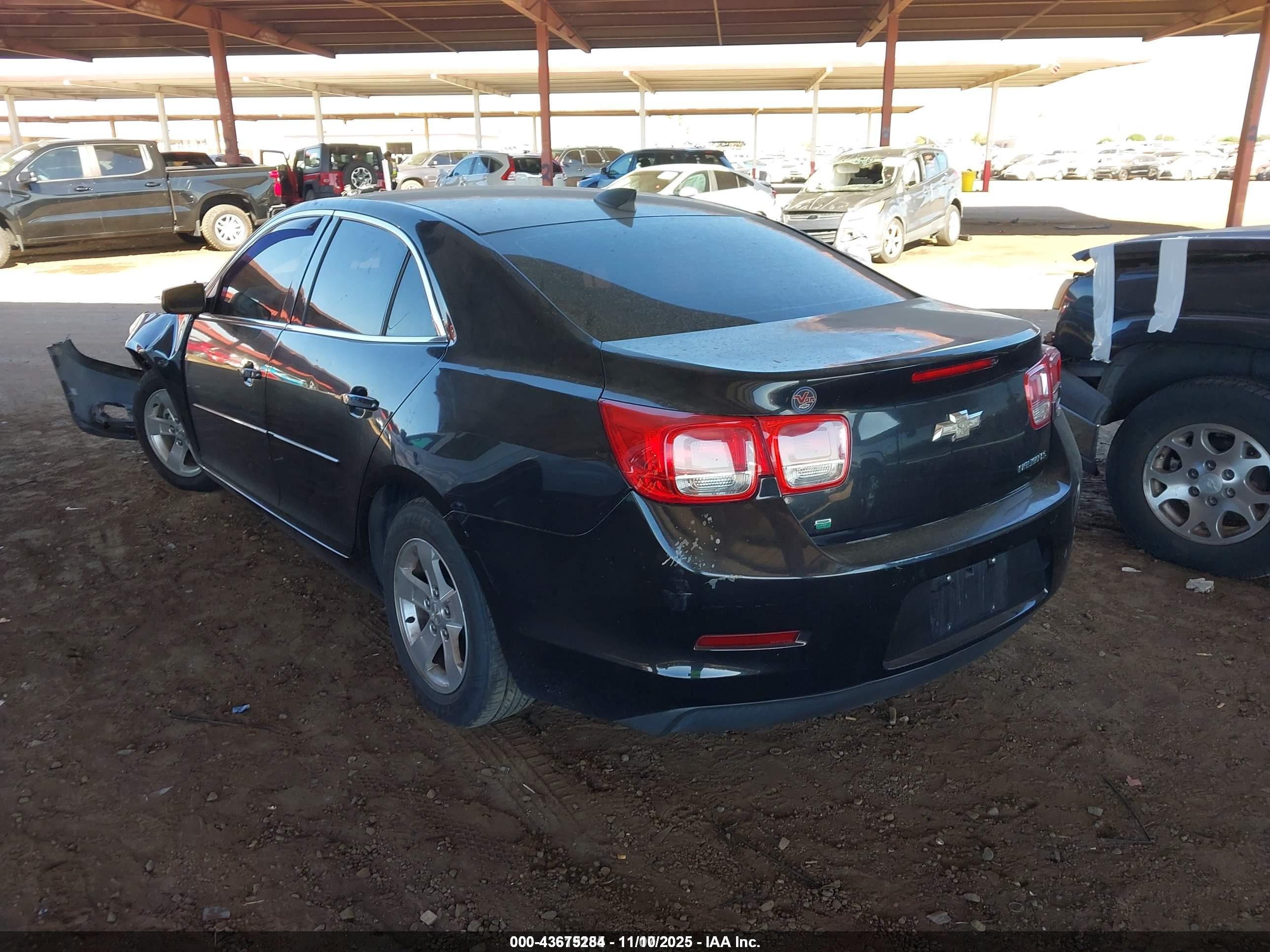 2015 Chevrolet Malibu Ls Black vin: 1G11B5SL8FF112272