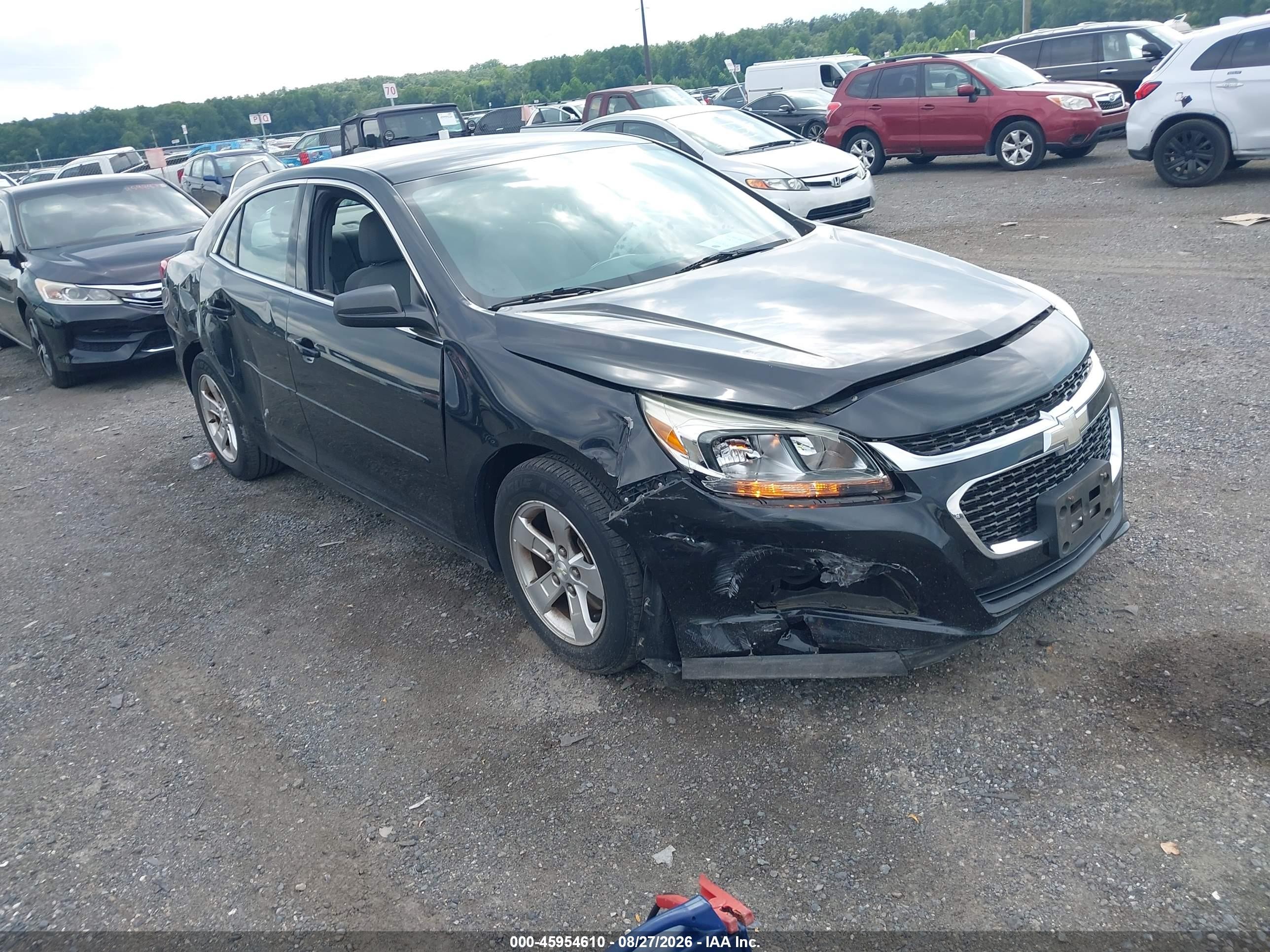 2015 Chevrolet Malibu Ls Black vin: 1G11B5SL8FF129377