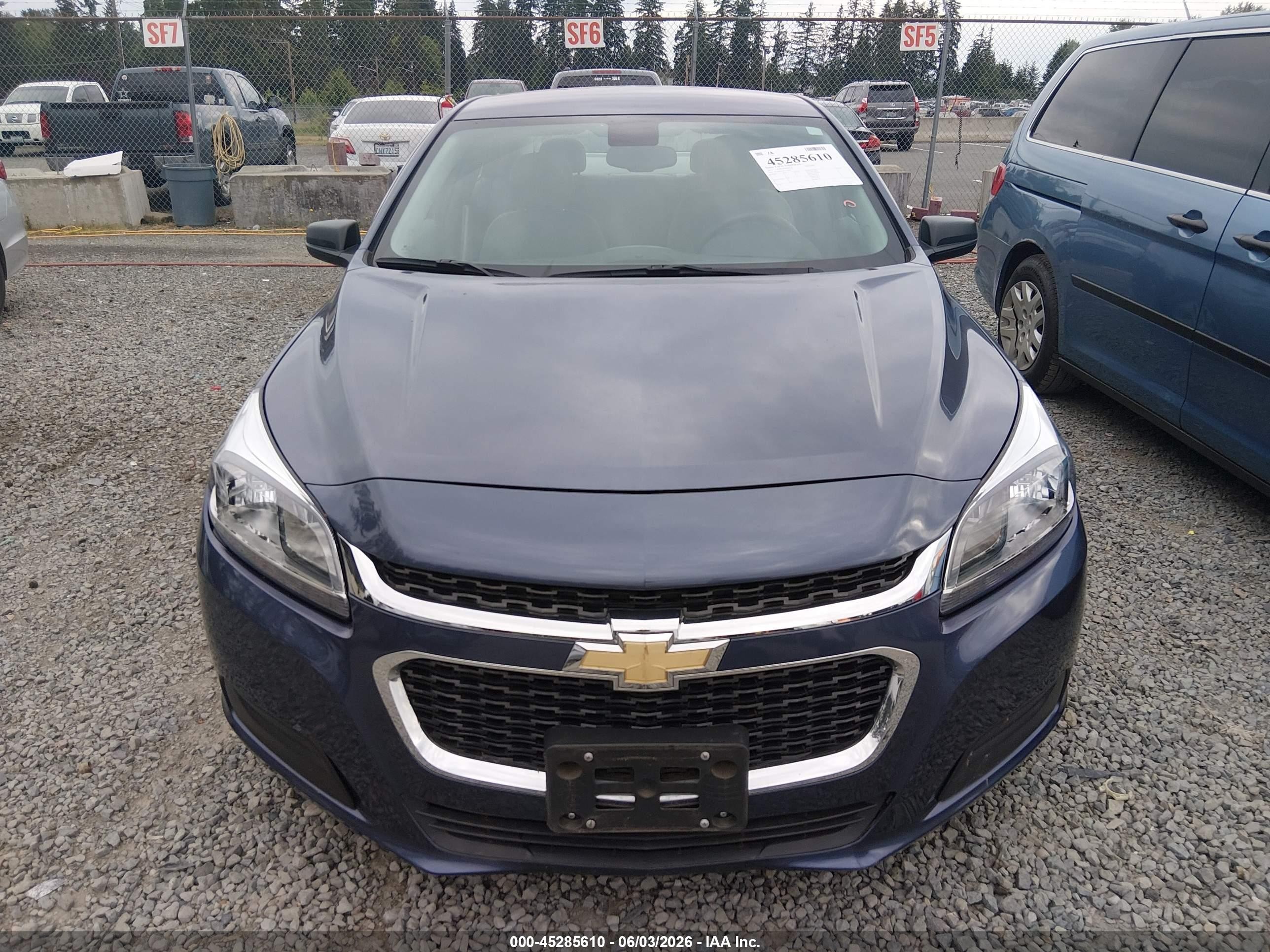 2015 Chevrolet Malibu Ls Синий vin: 1G11B5SL8FF256811