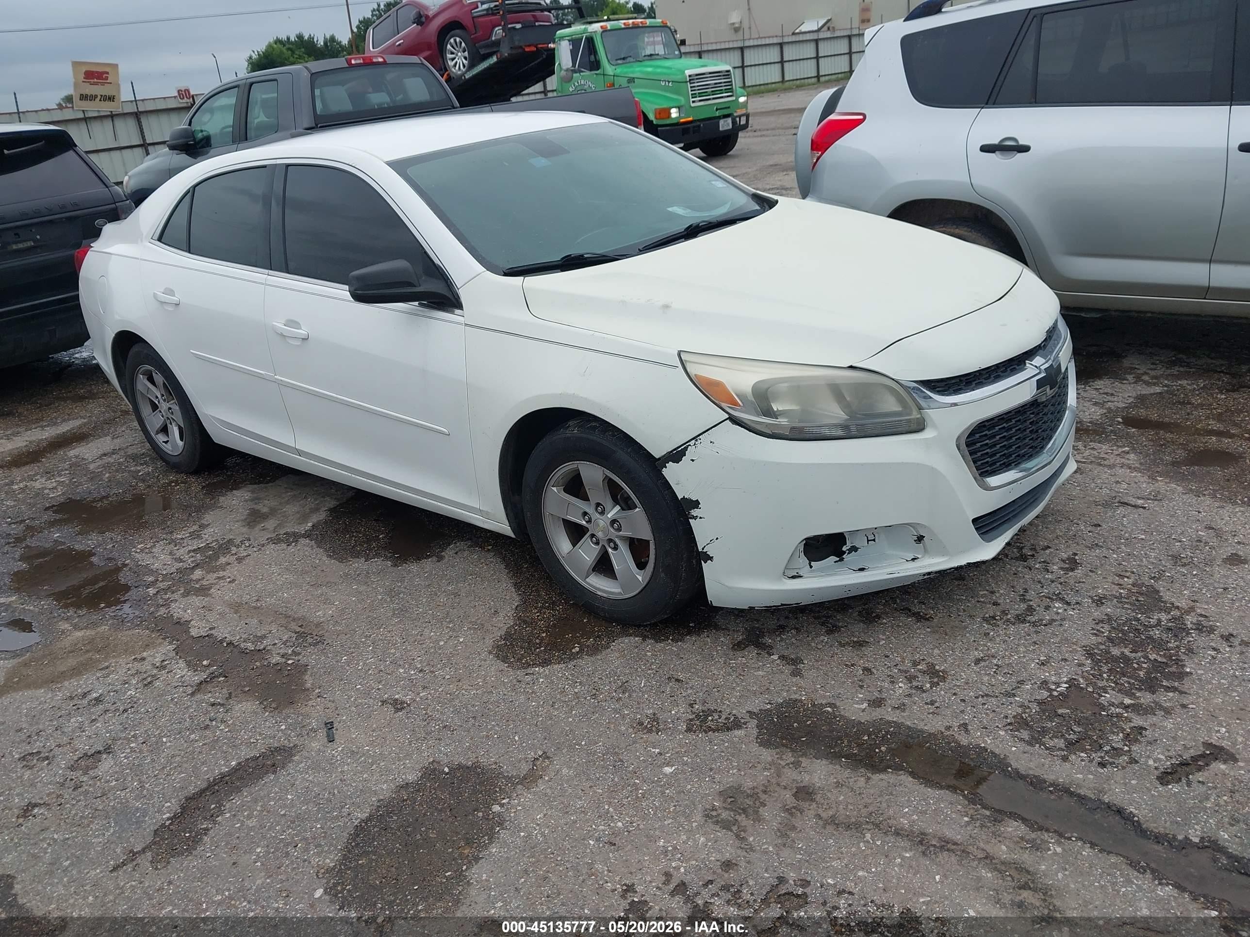 2015 Chevrolet Malibu Ls White vin: 1G11B5SL8FF345875