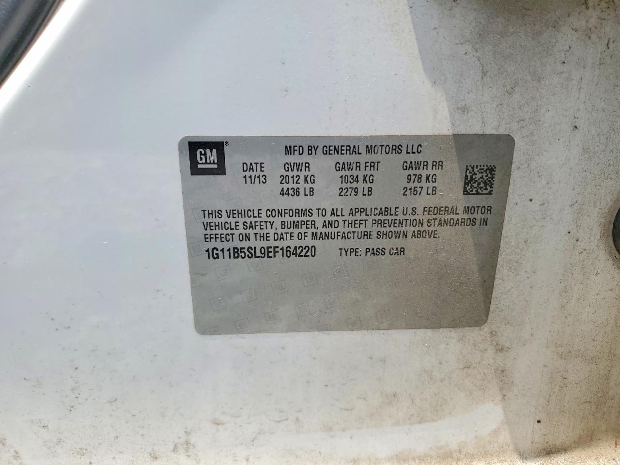 2014 Chevrolet Malibu Ls Black vin: 1G11B5SL9EF164220