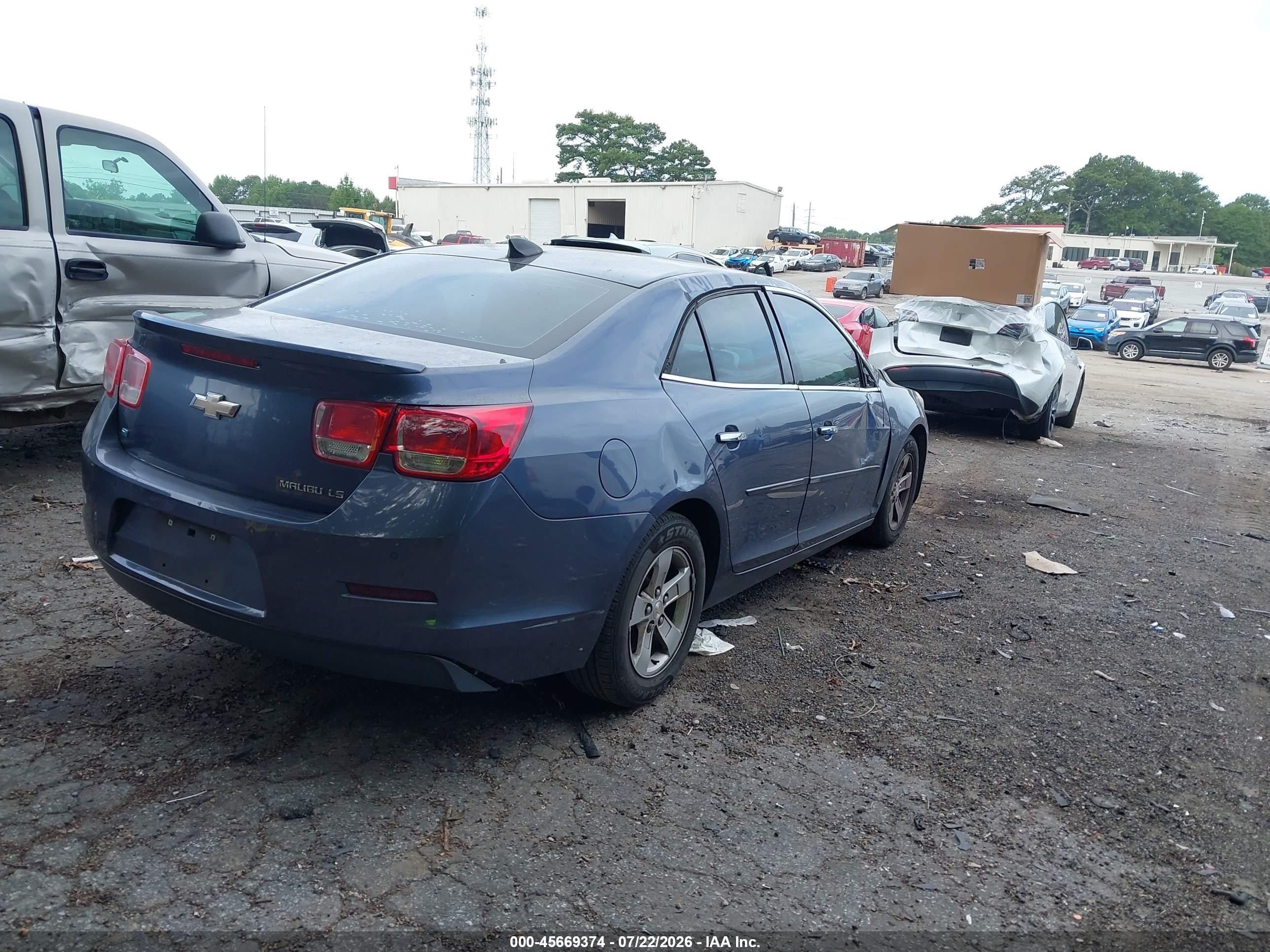 2015 Chevrolet Malibu Ls Blue vin: 1G11B5SL9FF207746