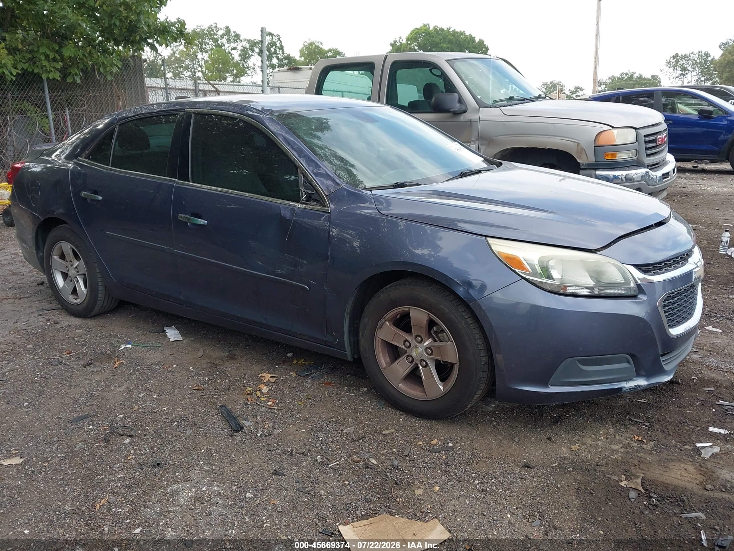 2015 Chevrolet Malibu Ls Blue vin: 1G11B5SL9FF207746