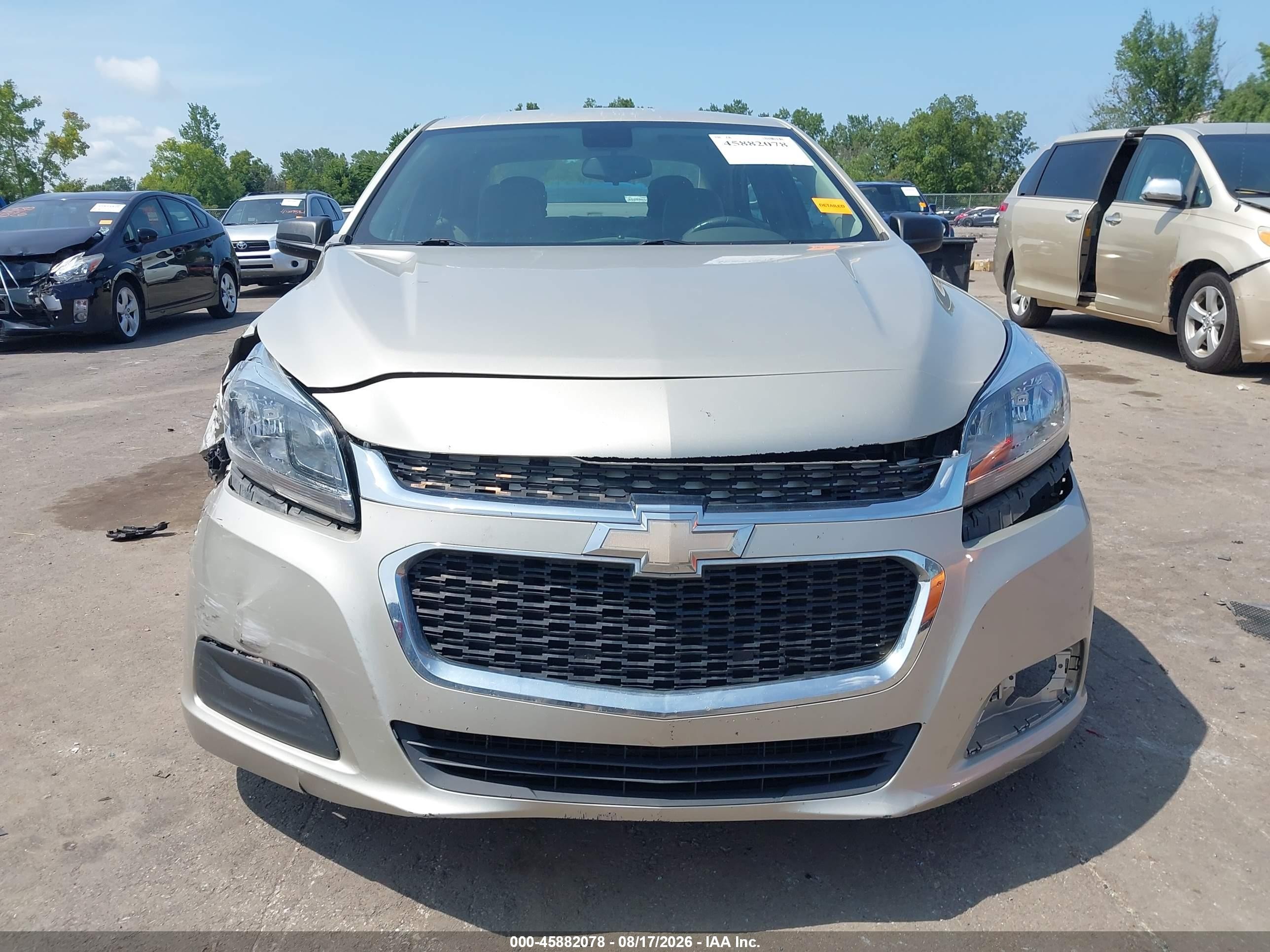 2015 Chevrolet Malibu Ls Champagne vin: 1G11B5SL9FF217810