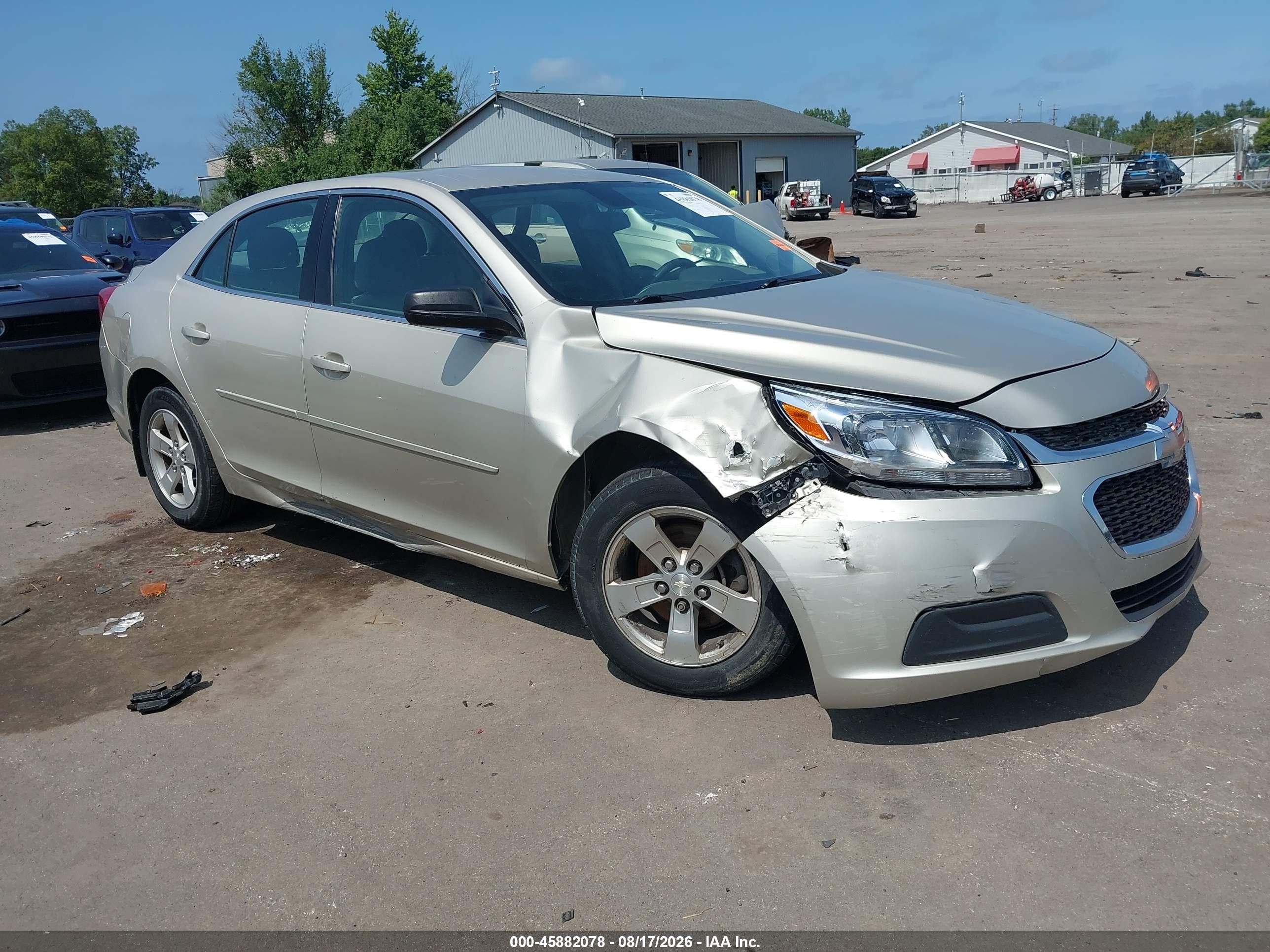 2015 Chevrolet Malibu Ls Champagne vin: 1G11B5SL9FF217810