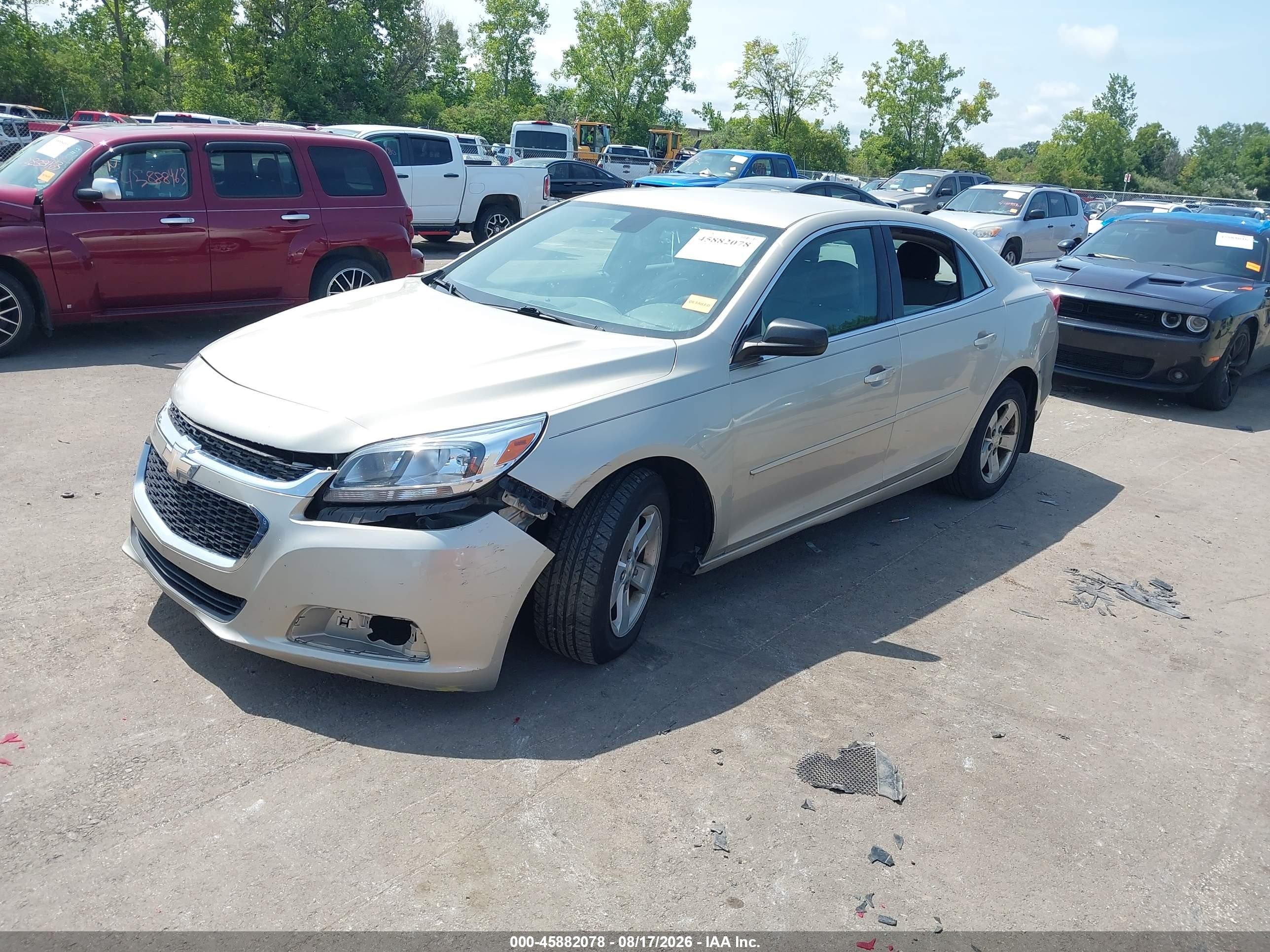 2015 Chevrolet Malibu Ls Champagne vin: 1G11B5SL9FF217810