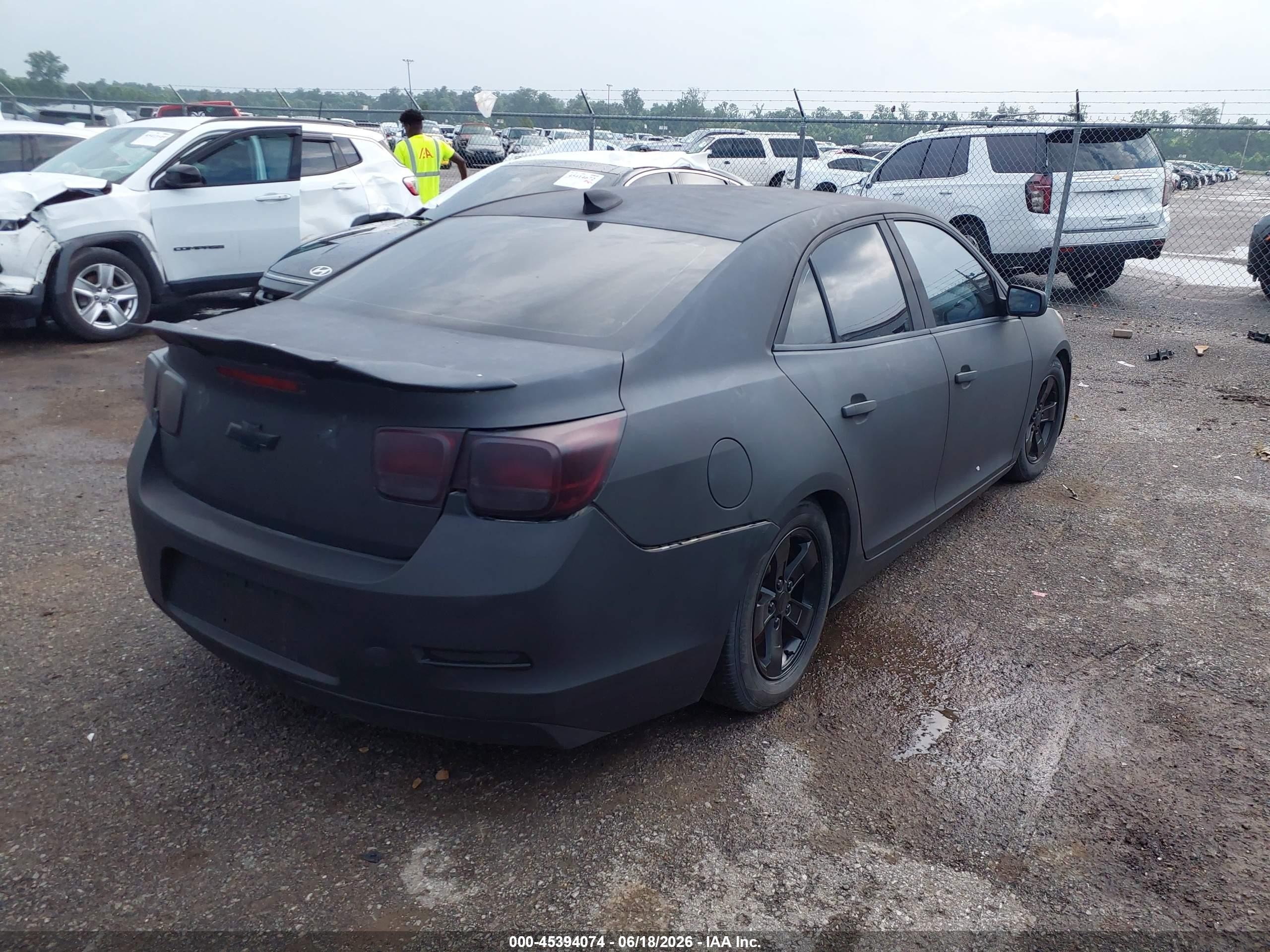2015 Chevrolet Malibu Ls Black vin: 1G11B5SL9FF313548