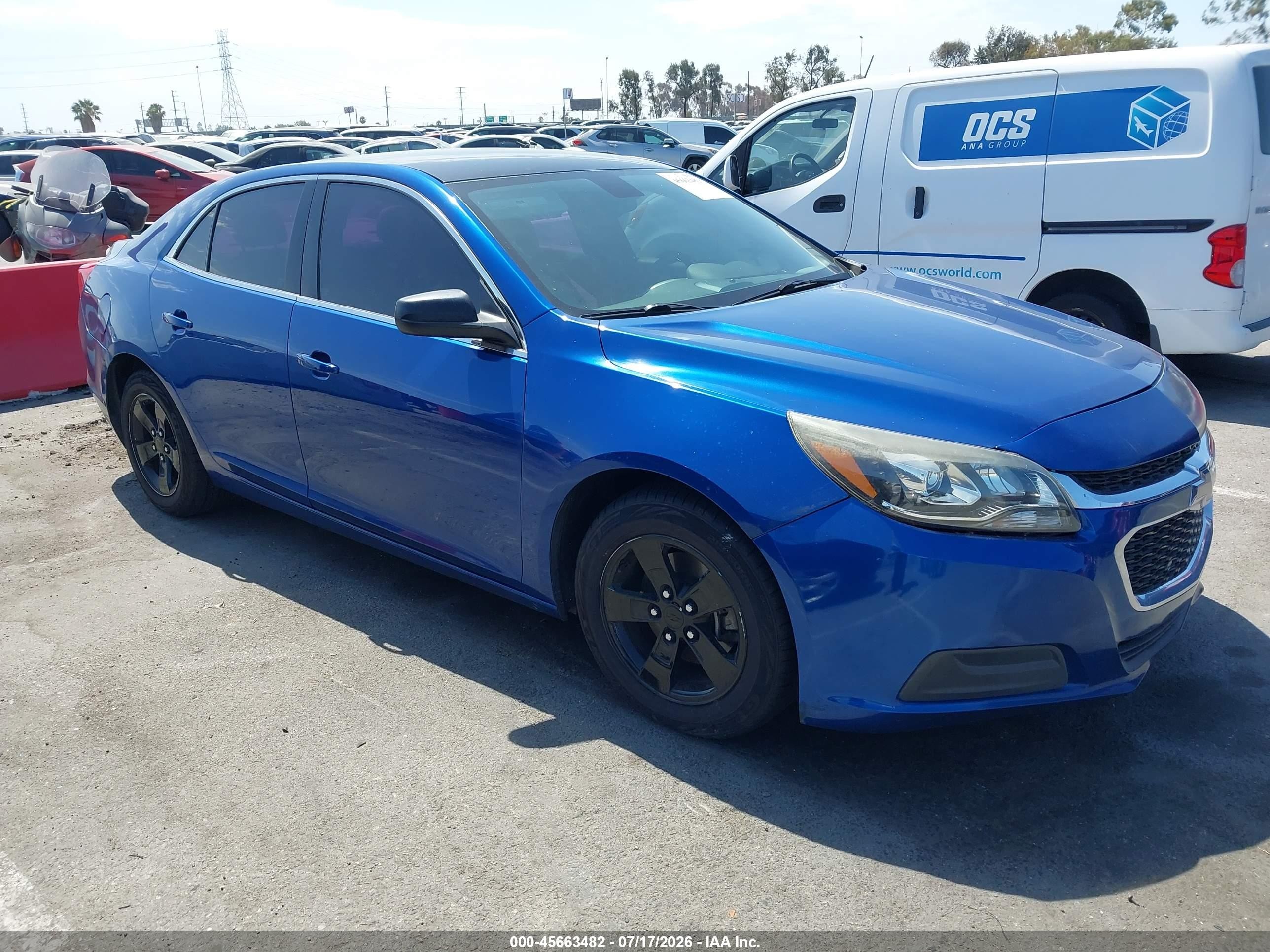2015 Chevrolet Malibu Ls Blue vin: 1G11B5SL9FF328860