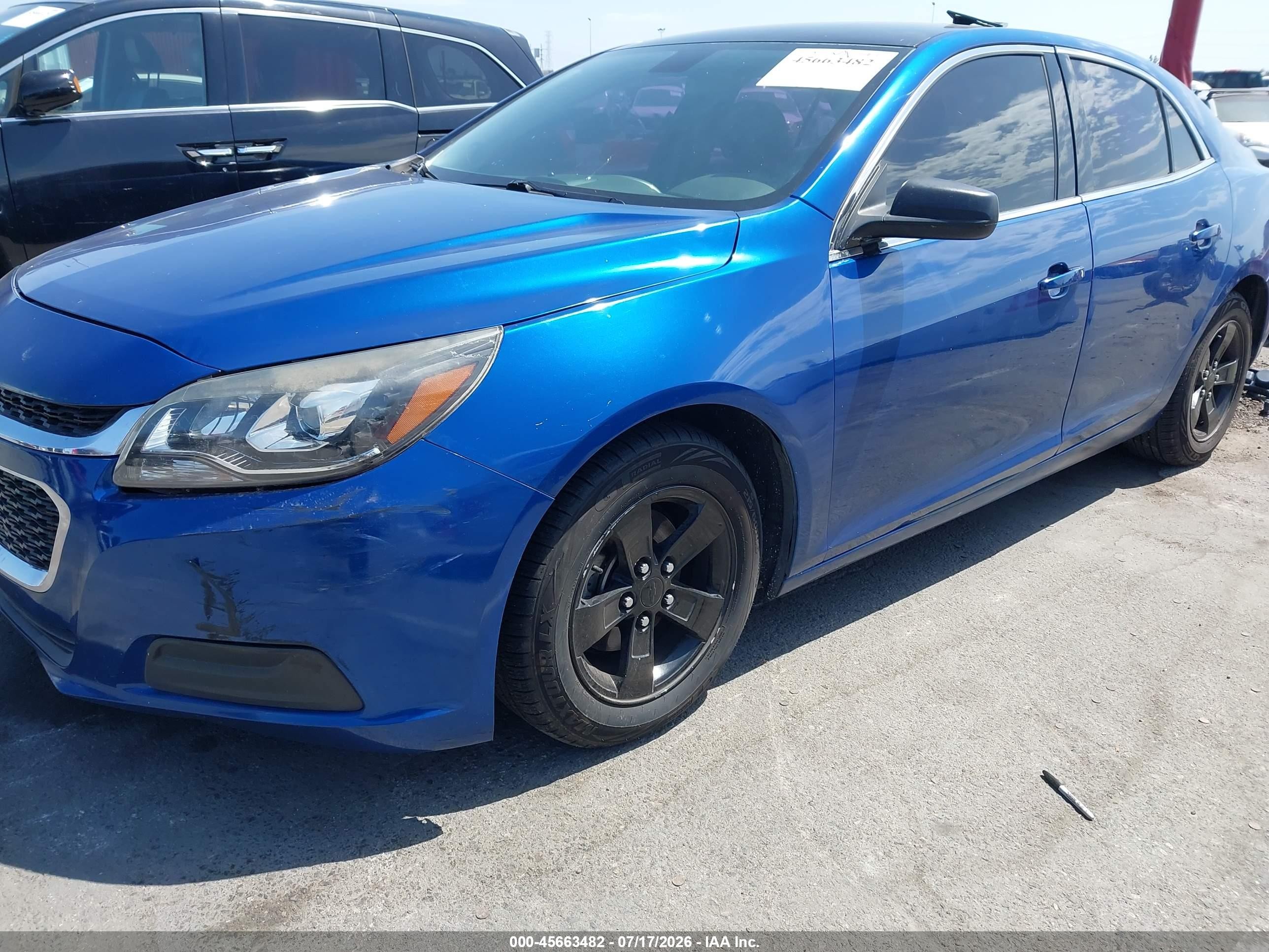 2015 Chevrolet Malibu Ls Blue vin: 1G11B5SL9FF328860