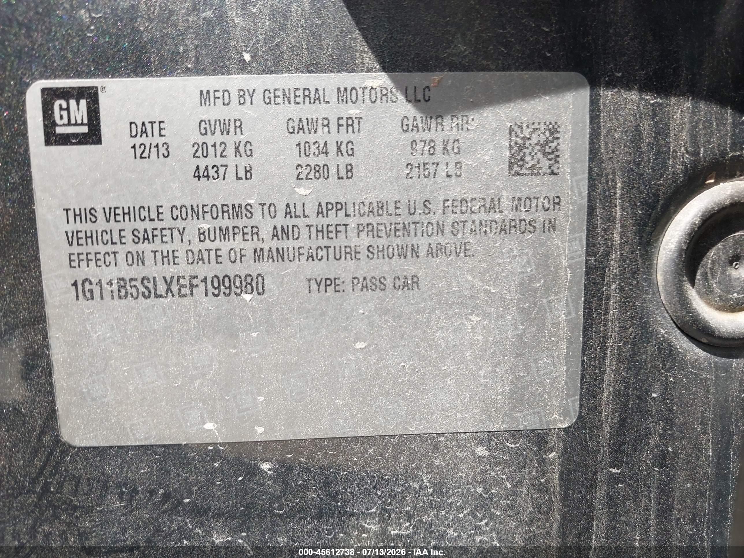 2014 Chevrolet Malibu 1ls Gray vin: 1G11B5SLXEF199980