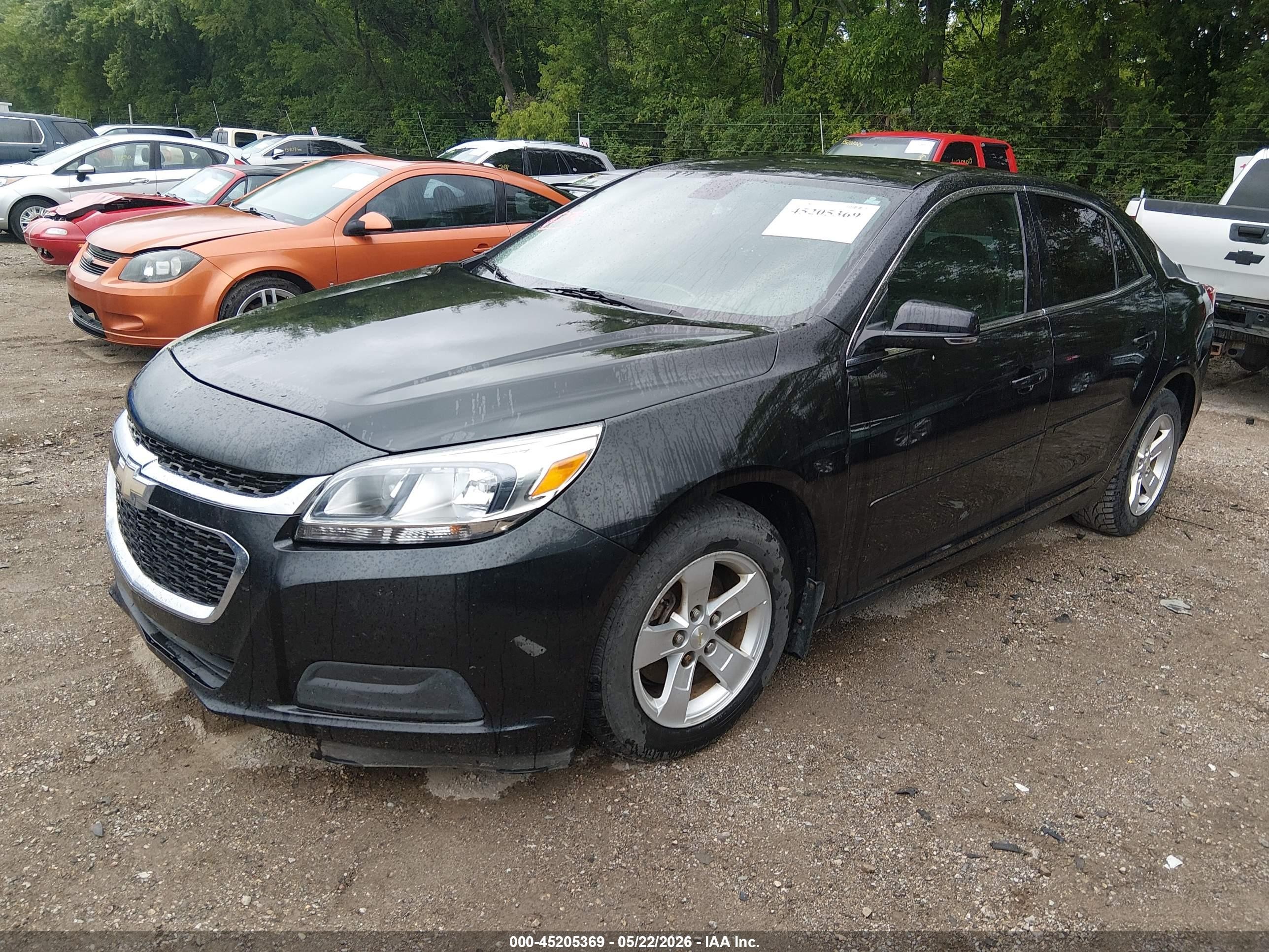 2015 Chevrolet Malibu Ls Черный vin: 1G11B5SLXFF209974