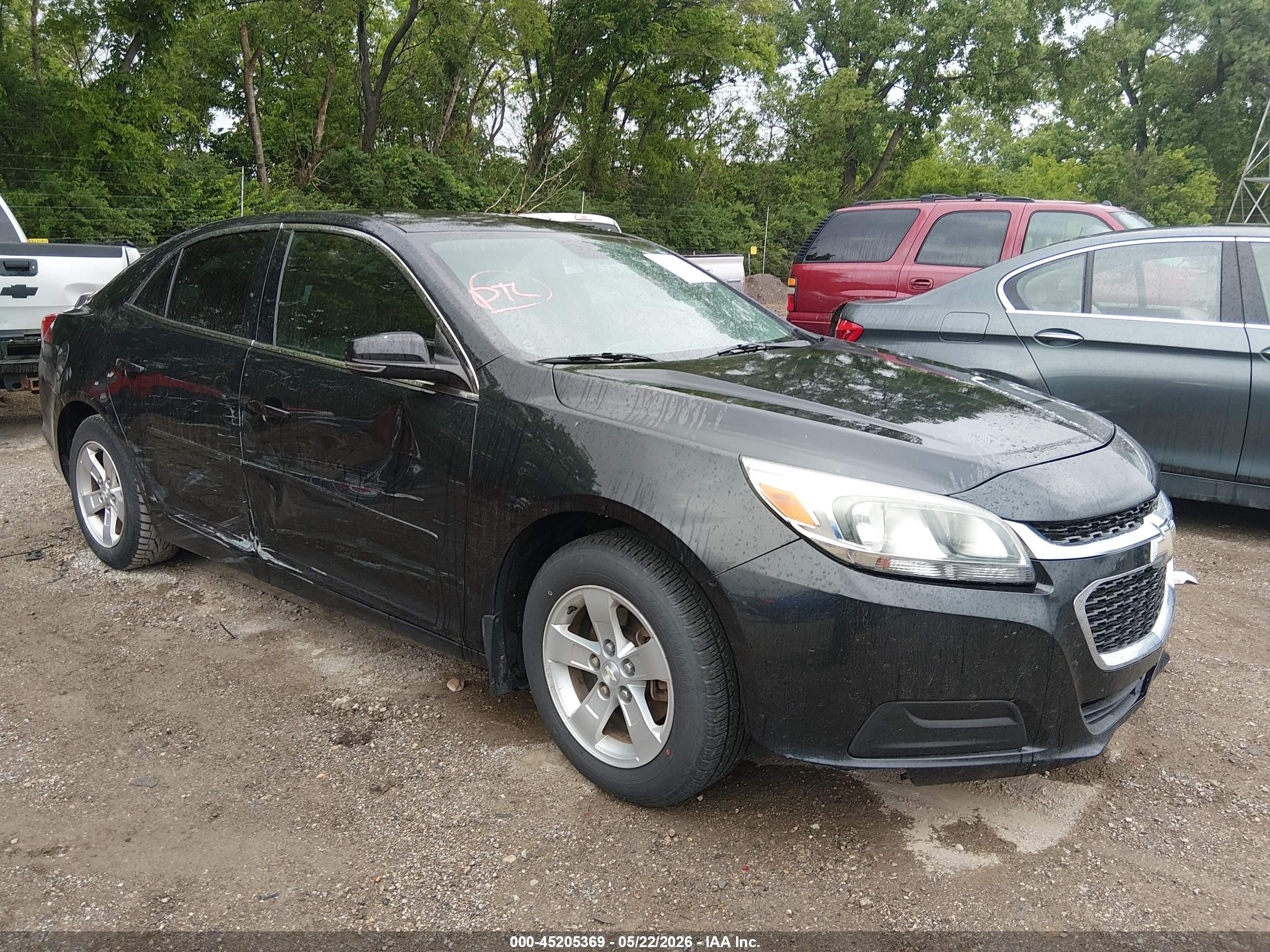 2015 Chevrolet Malibu Ls Черный vin: 1G11B5SLXFF209974