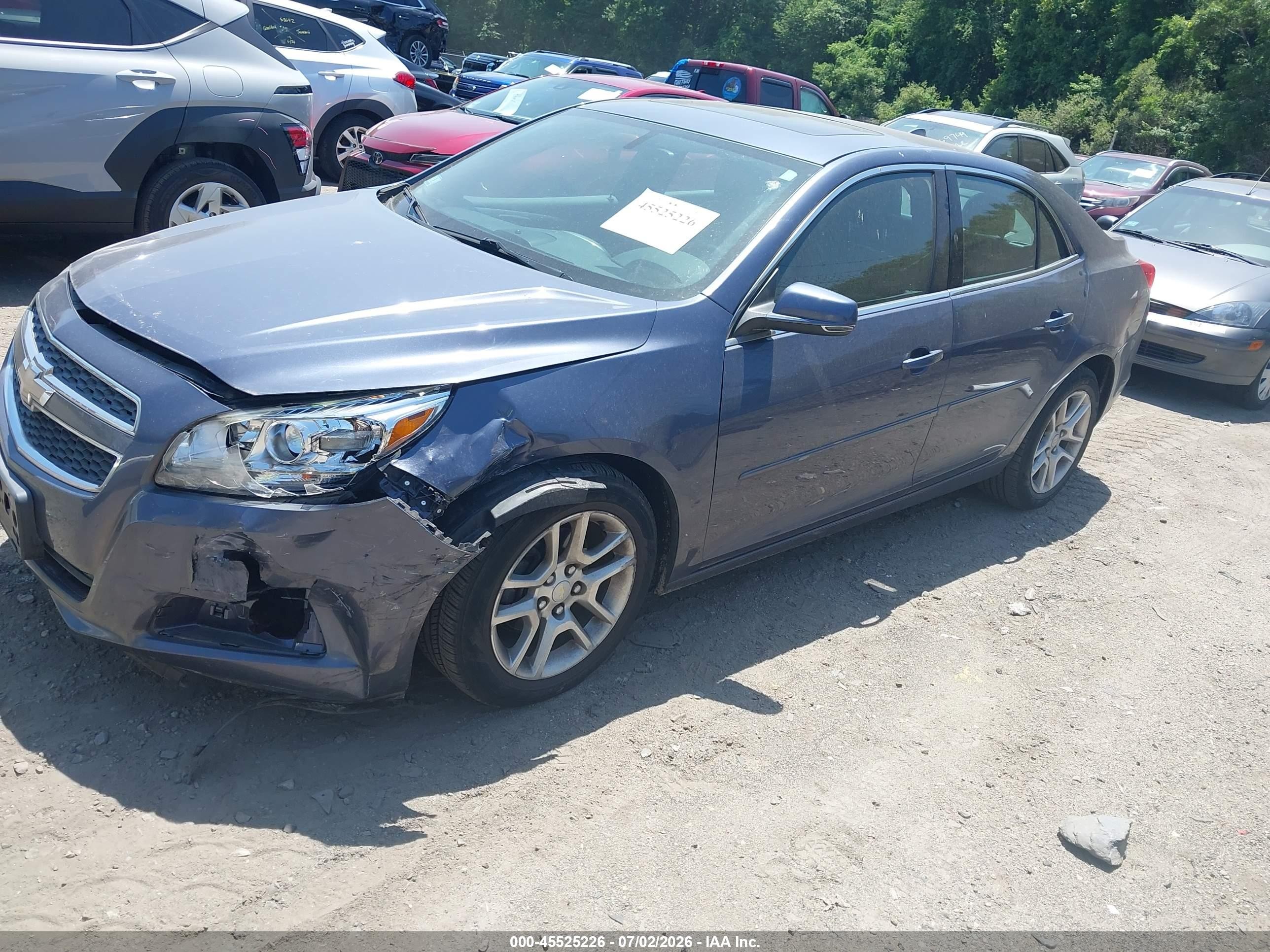 2013 Chevrolet Malibu 1lt Blue vin: 1G11C5SA0DF200158