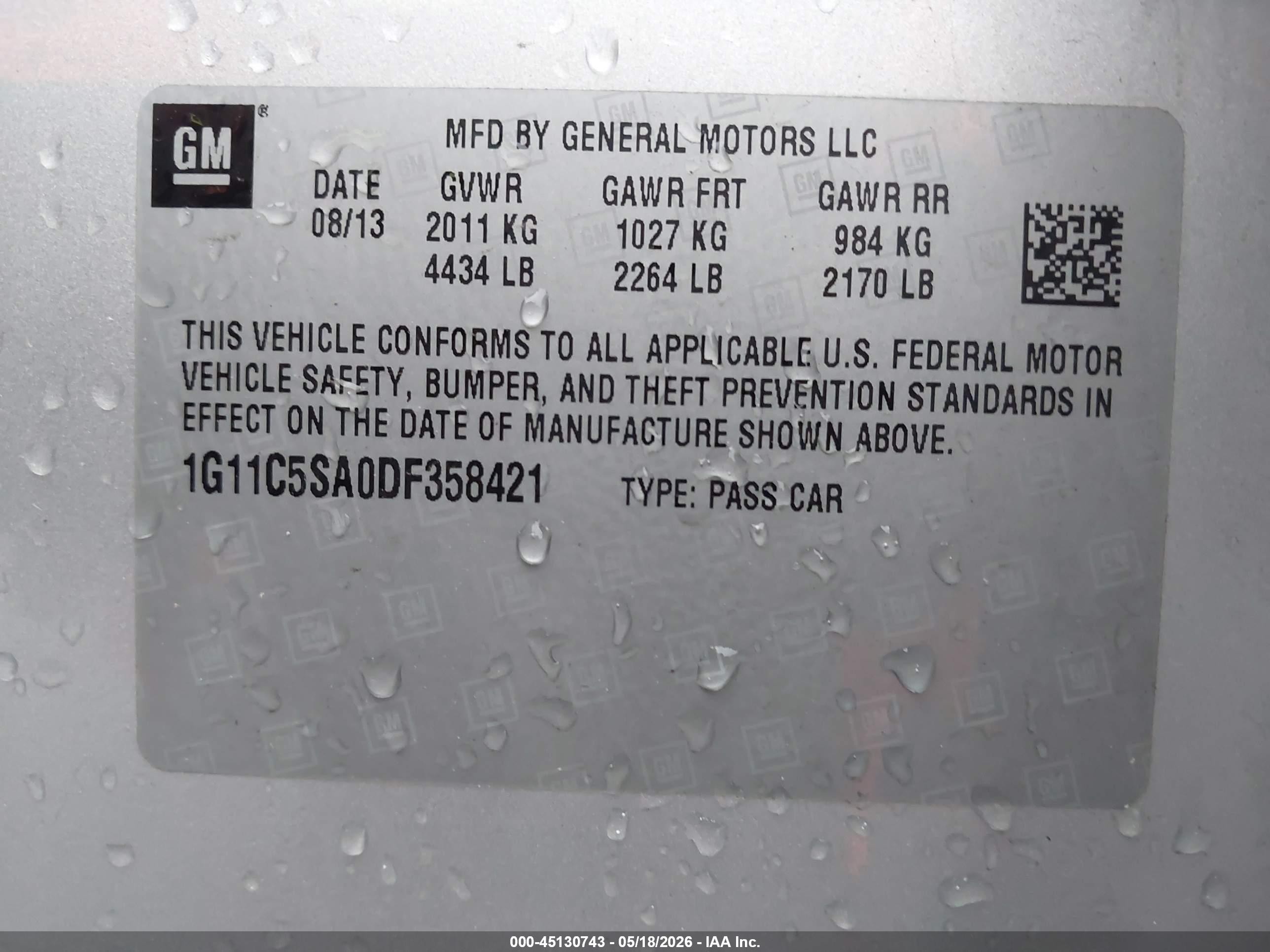 2013 Chevrolet Malibu 1lt Silver vin: 1G11C5SA0DF358421