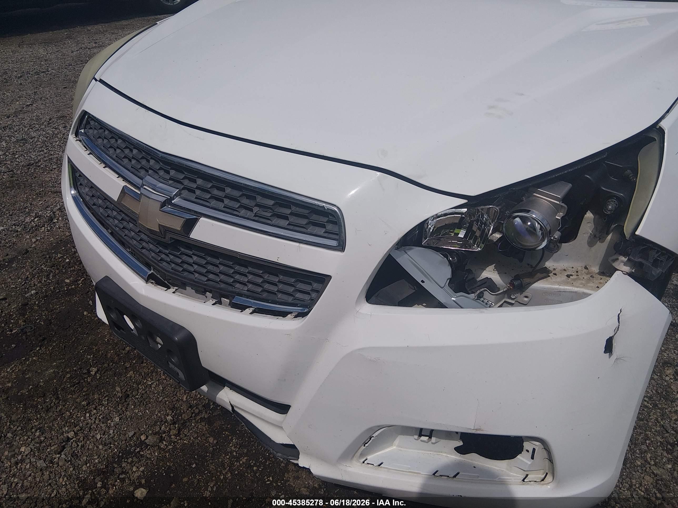 2013 Chevrolet Malibu 1lt White vin: 1G11C5SA1DF275841