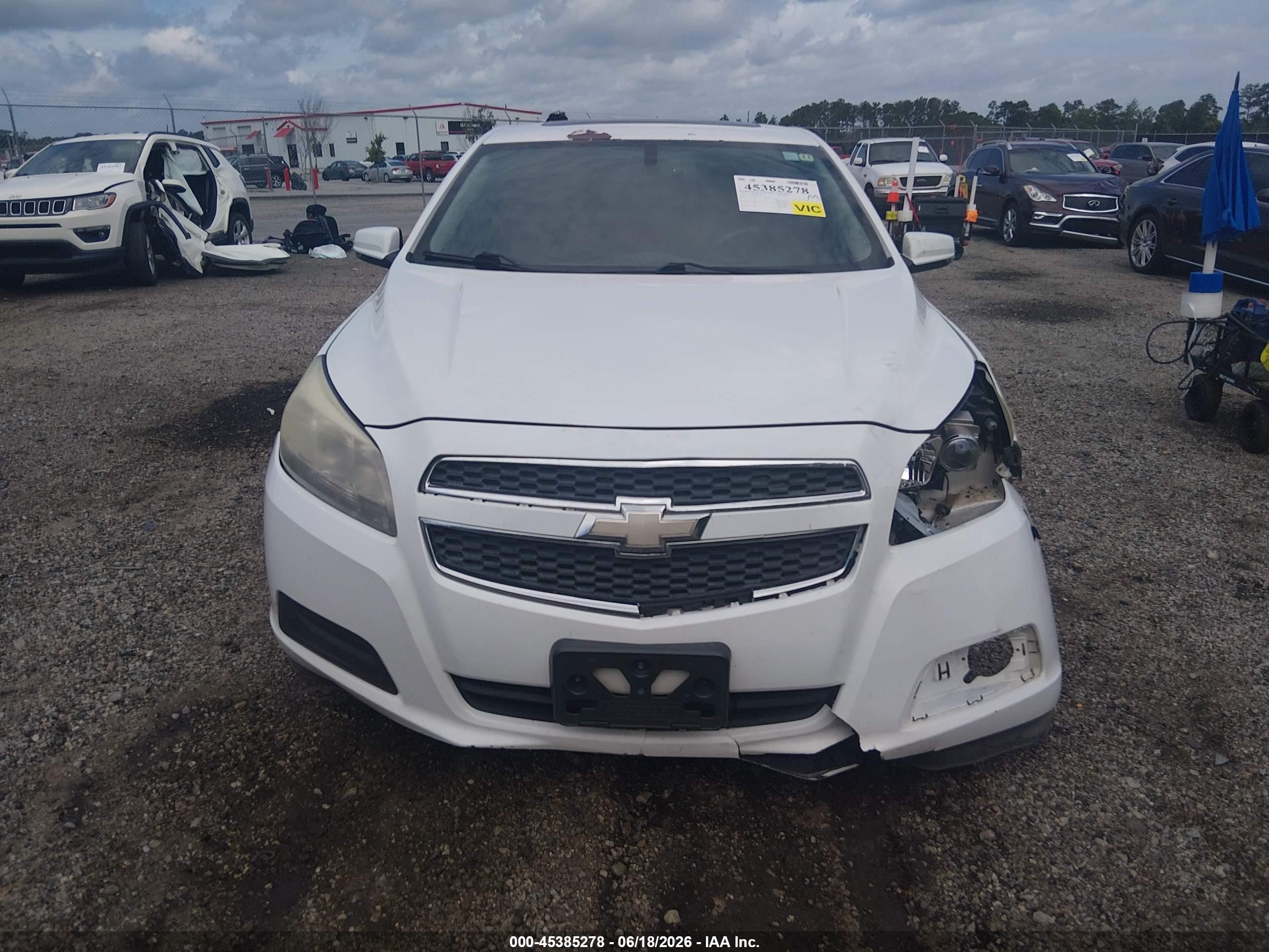 2013 Chevrolet Malibu 1lt White vin: 1G11C5SA1DF275841