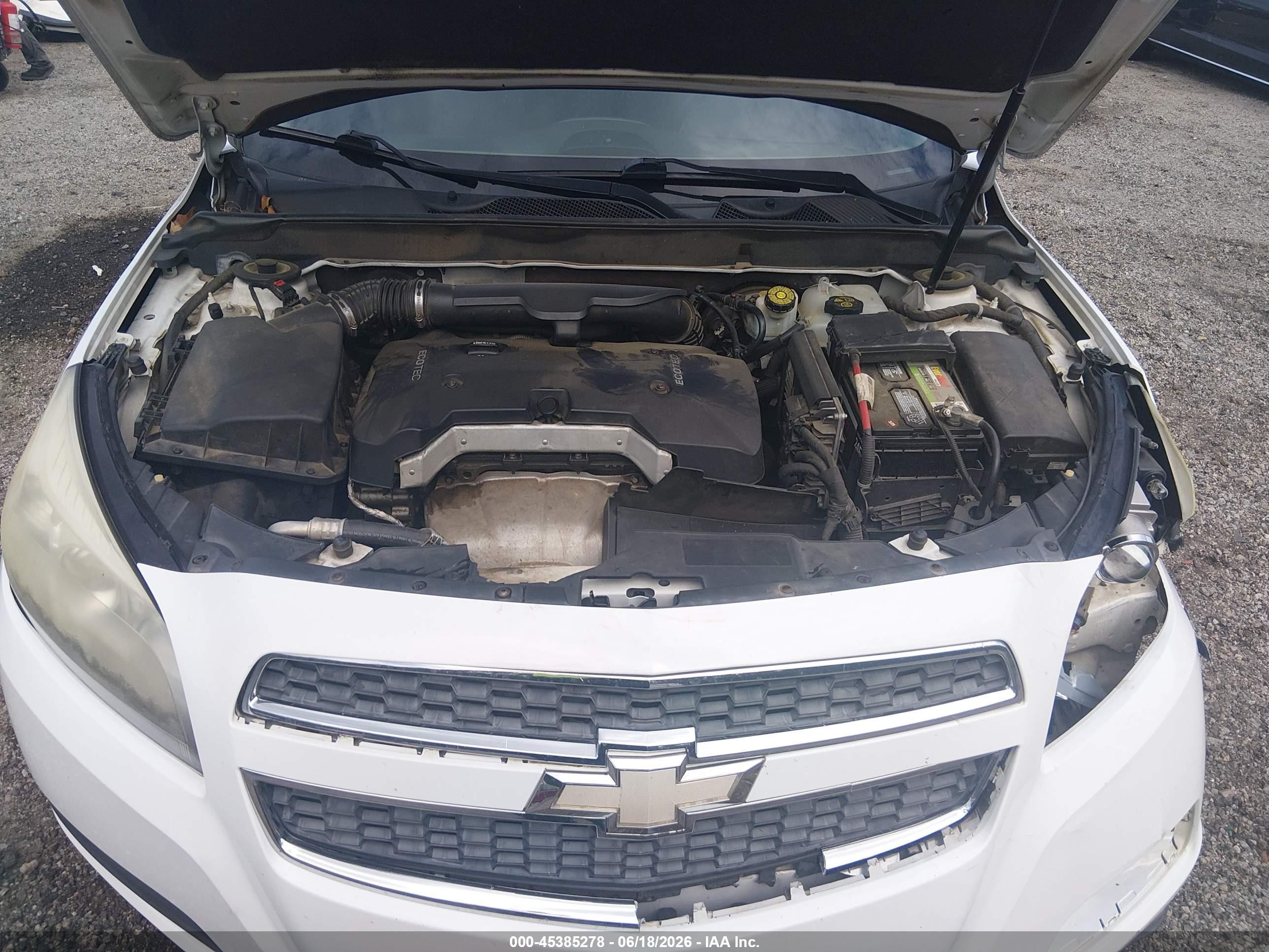 2013 Chevrolet Malibu 1lt White vin: 1G11C5SA1DF275841